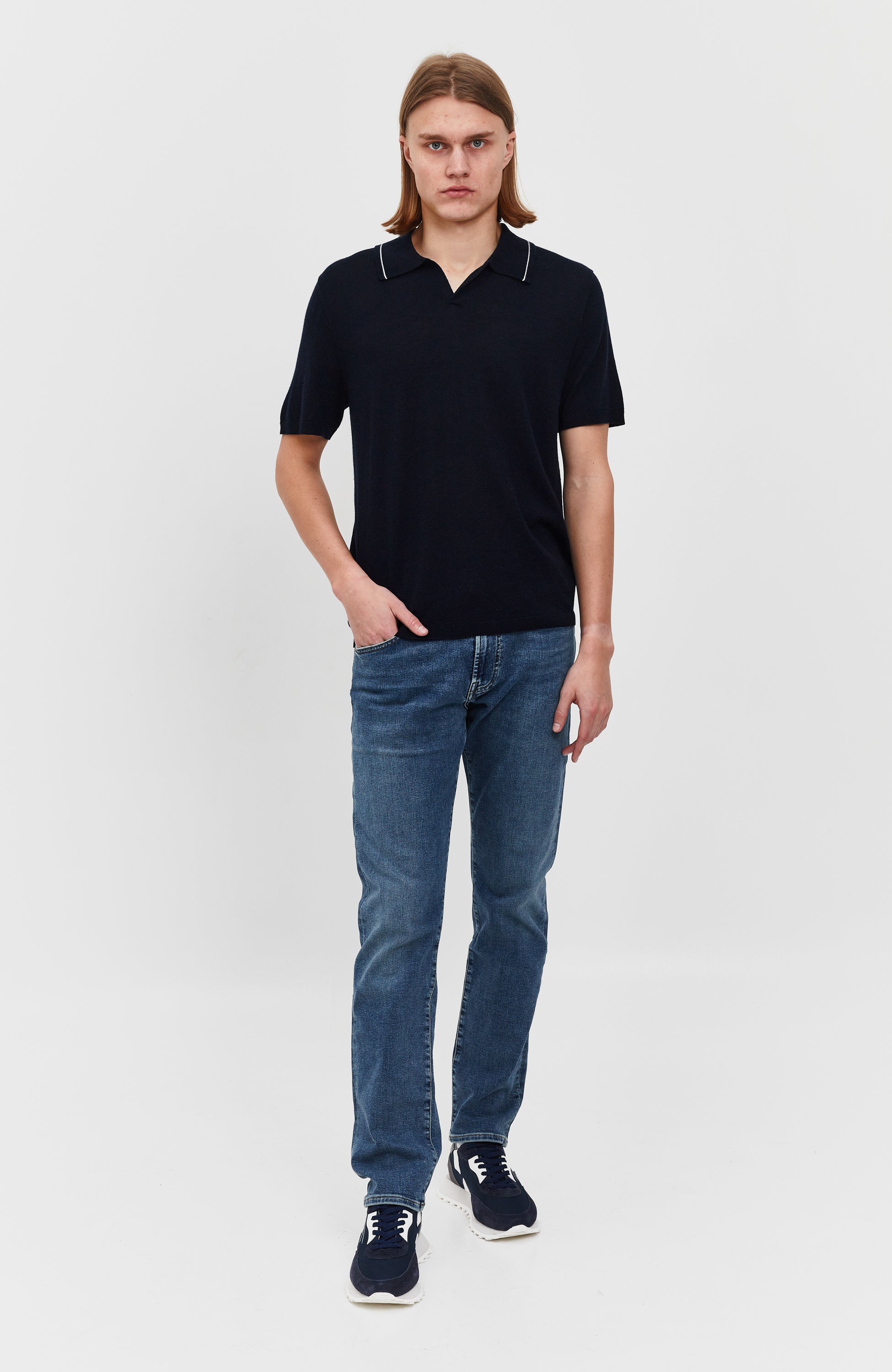 Ftc cashmere Navy Peenes koes polo-särk image 5