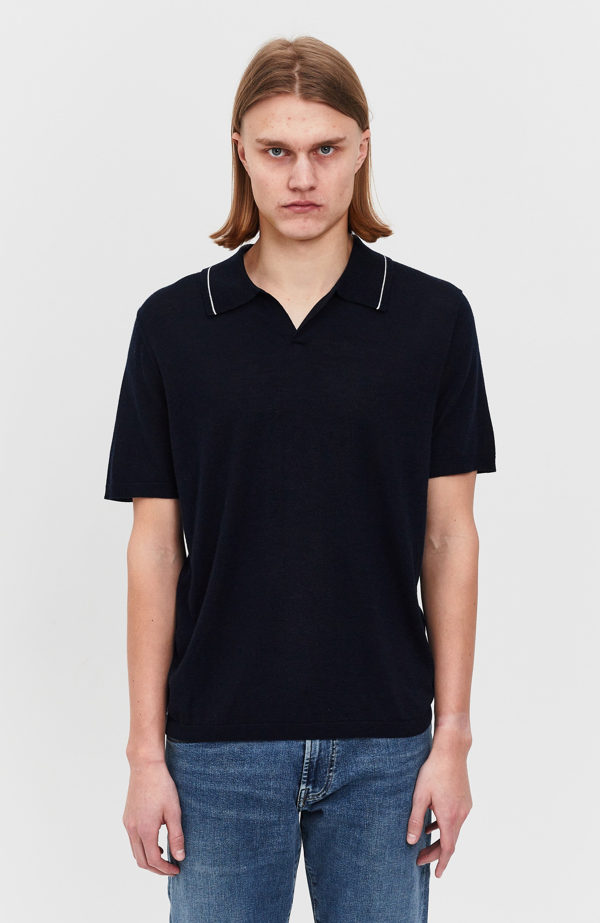 Ftc cashmere Navy Peenes koes polo-särk image 4