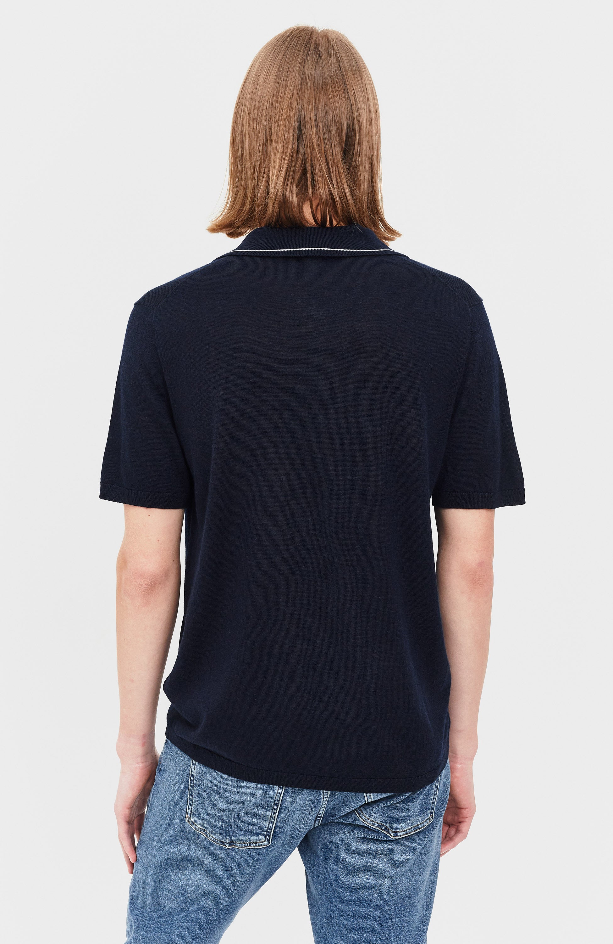 Ftc cashmere Navy Peenes koes polo-särk image 3