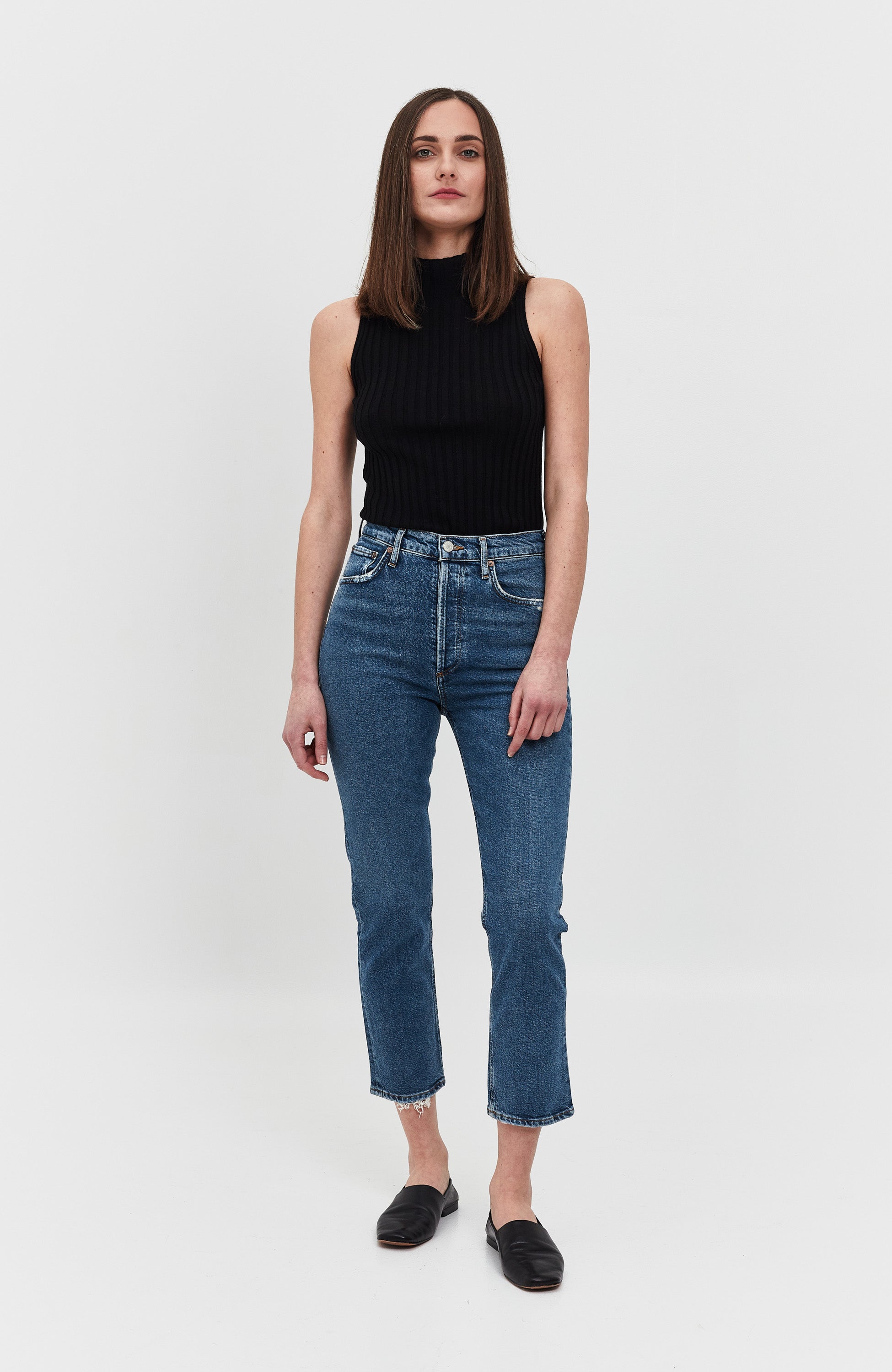 Jeansy cropped RILEY