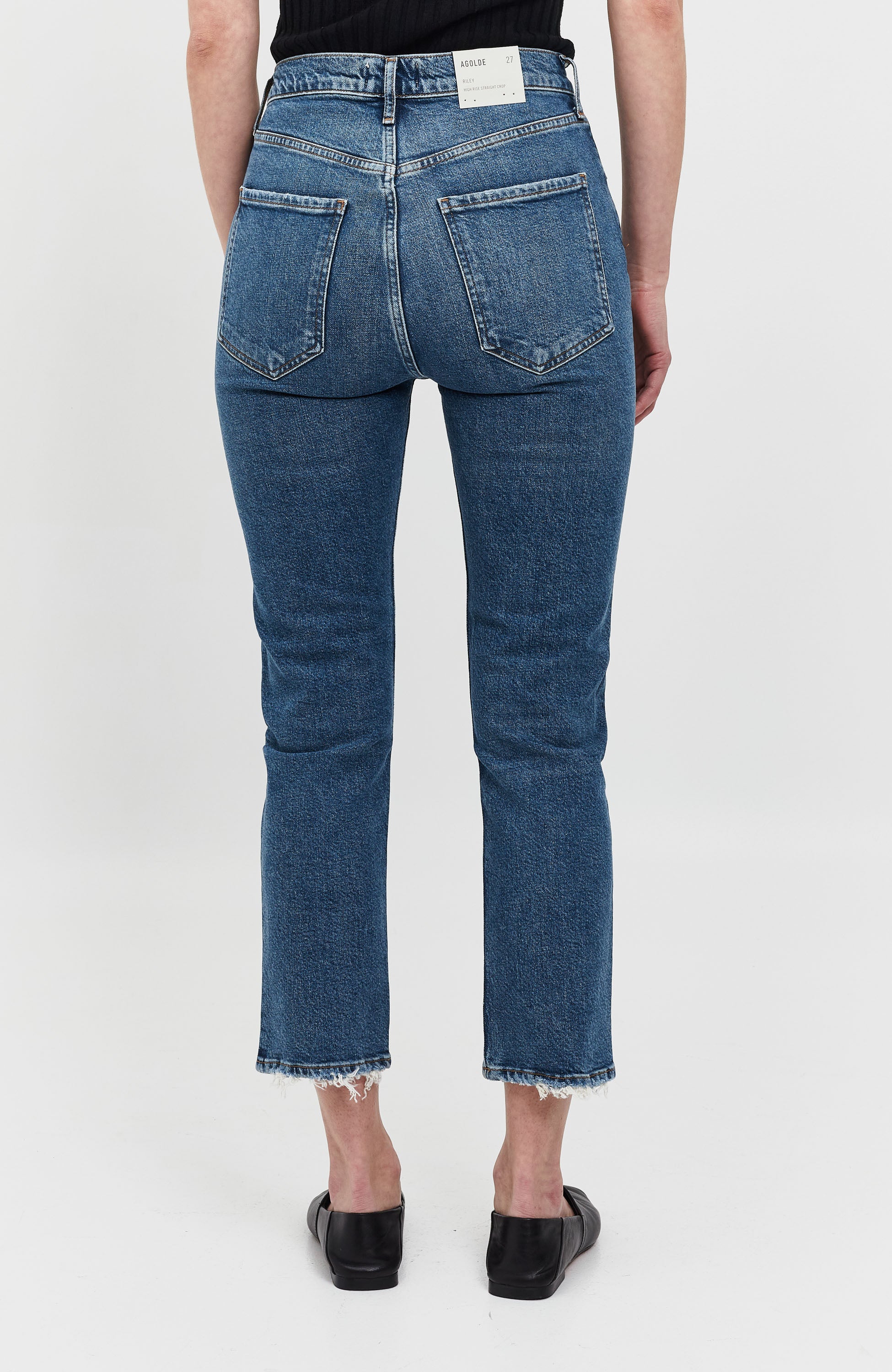 Agolde Blue Straight cropped jeans riley image 4