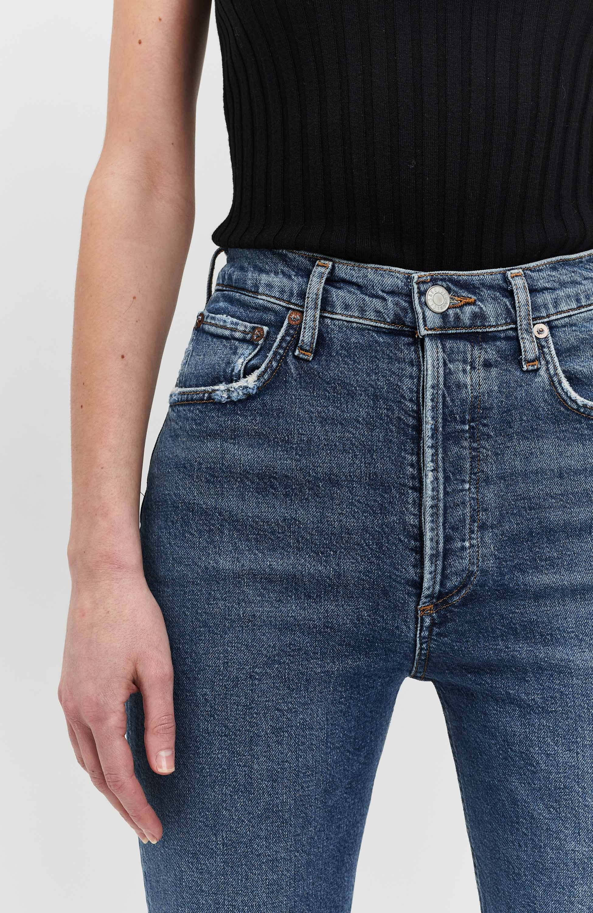 Agolde Blue Straight cropped jeans riley image 5