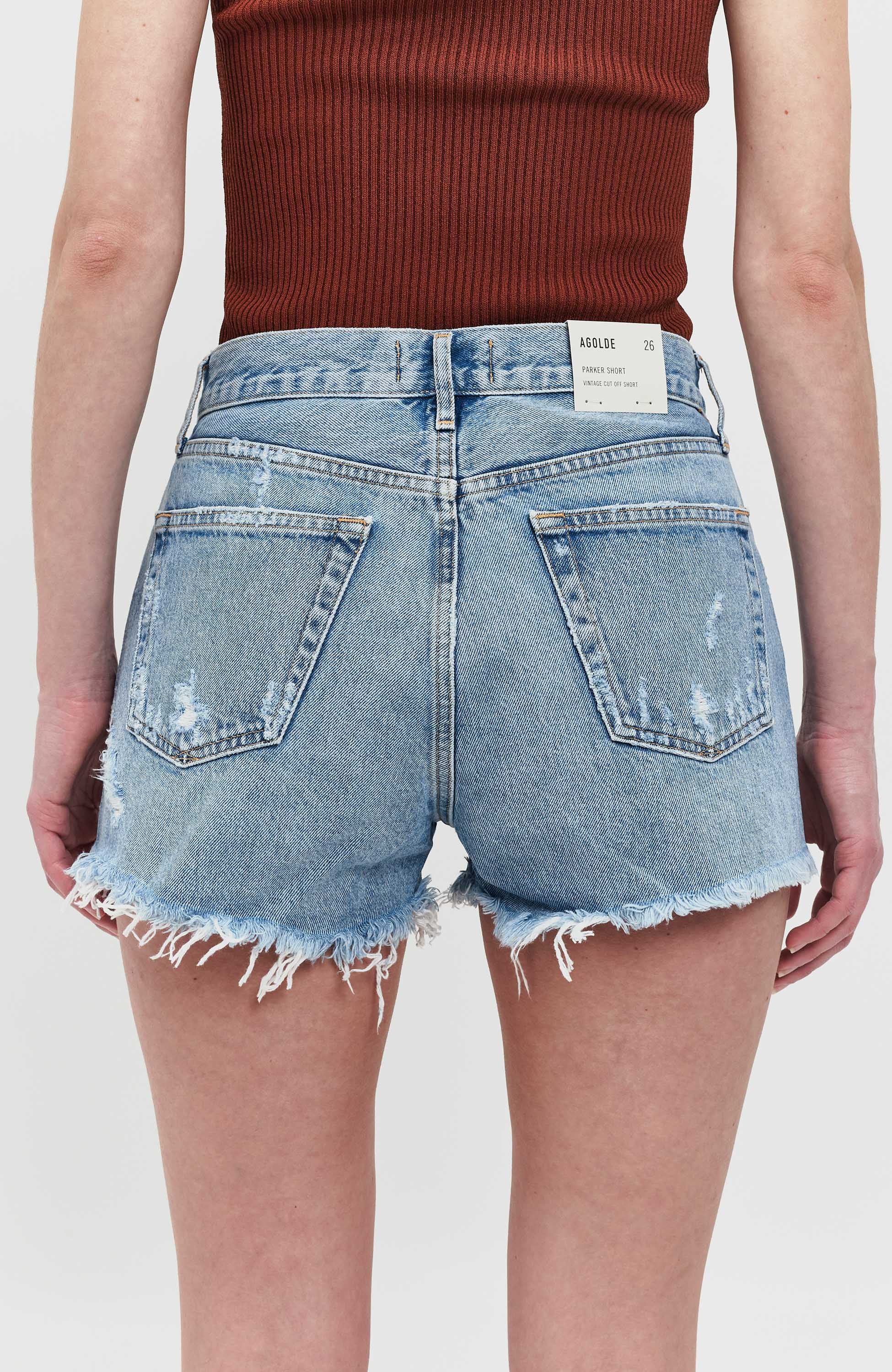 Agolde Blue Denim shorts parker image 4