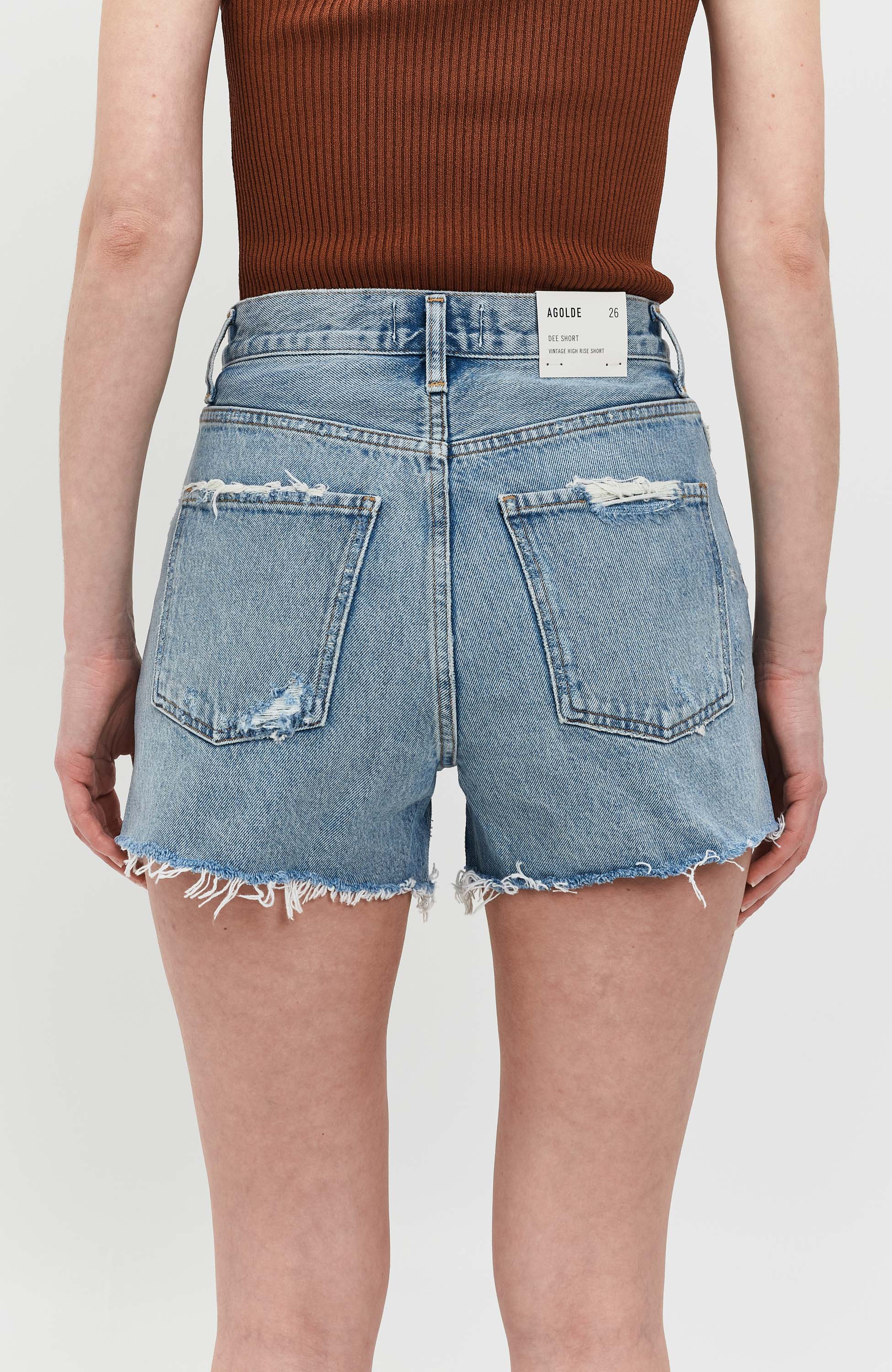 Agolde Blue High-rise shorts dee image 4