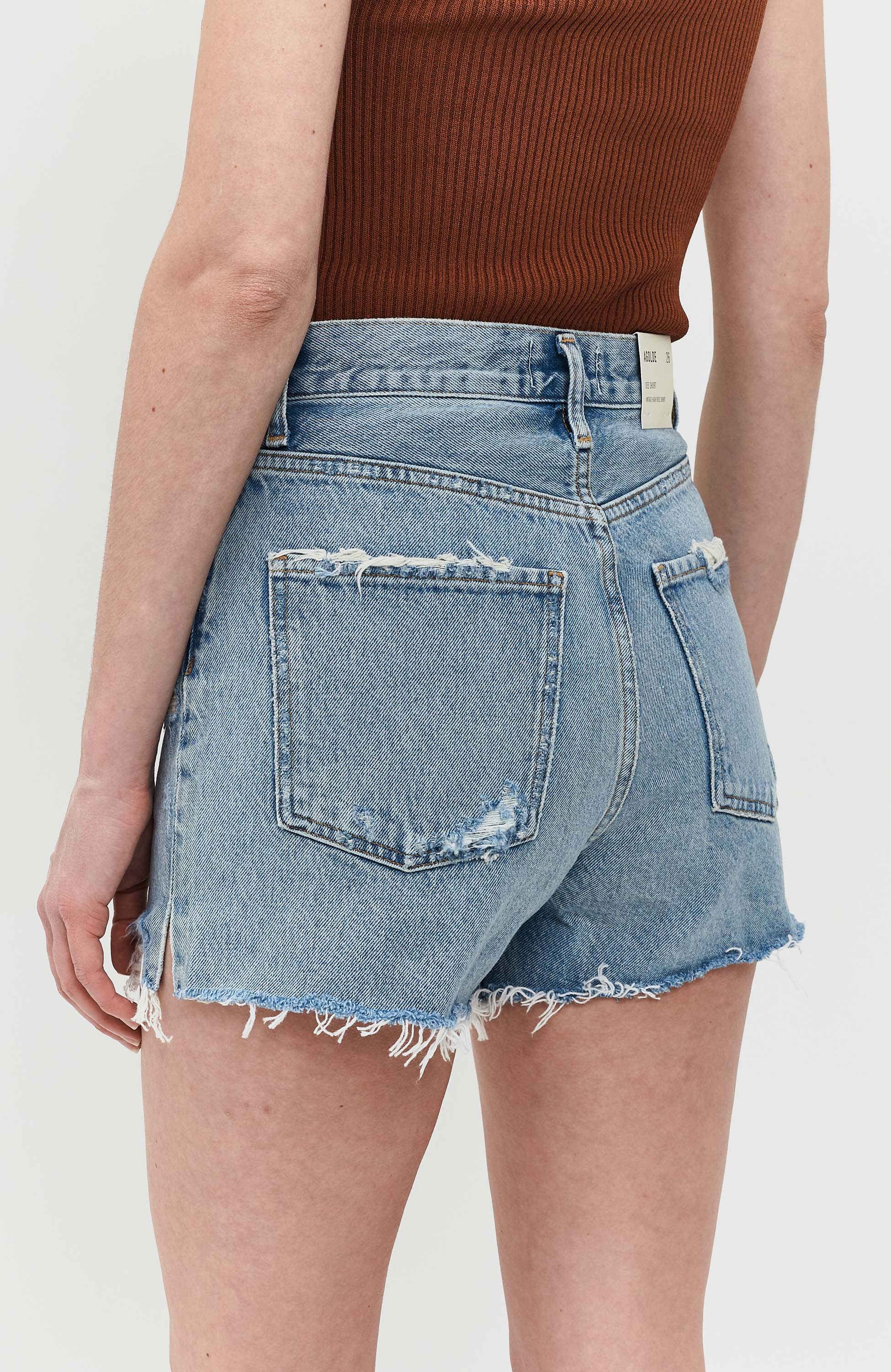 Agolde Blue High-rise shorts dee image 5