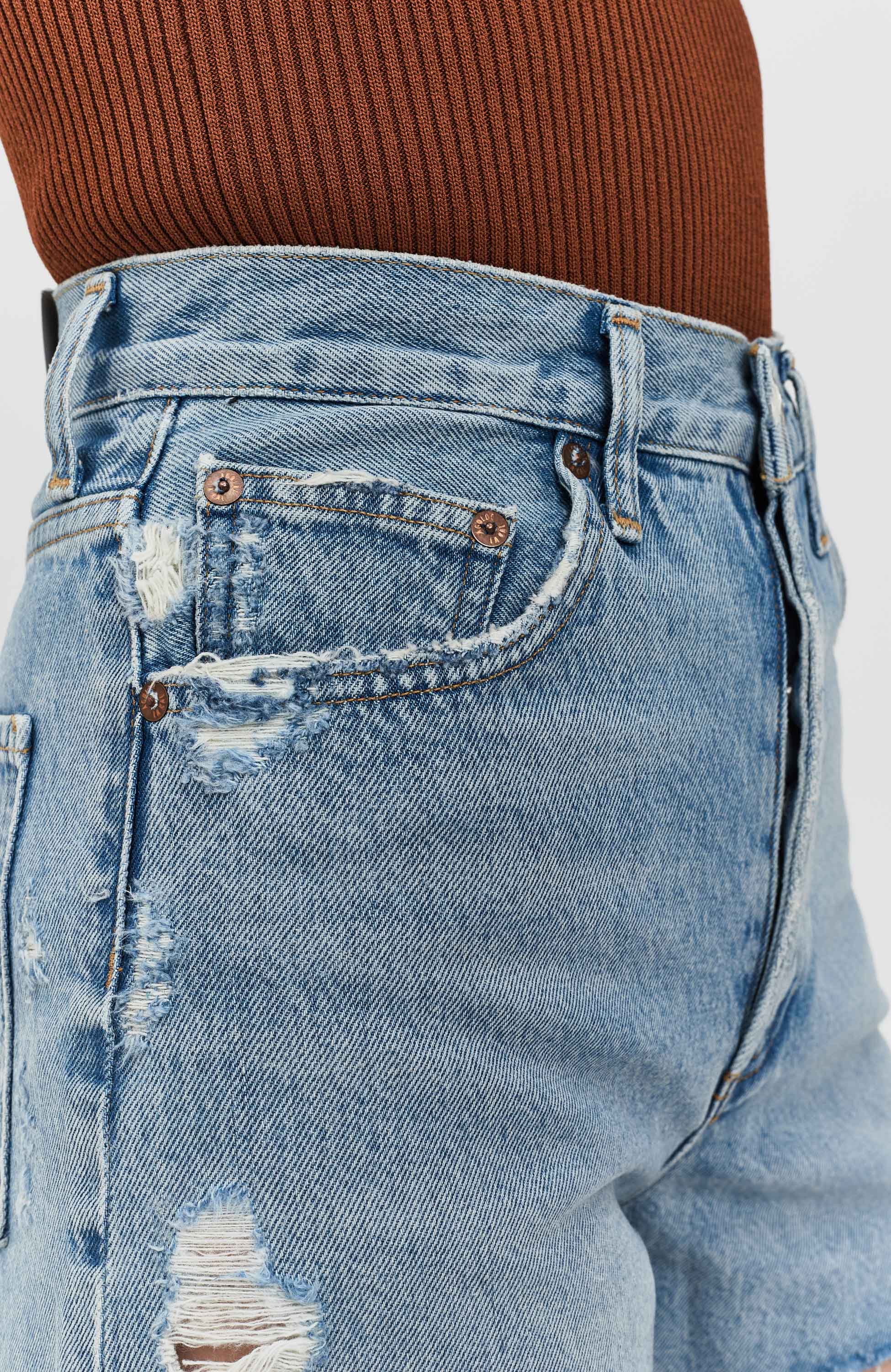 Agolde Blue High-rise shorts dee image 6