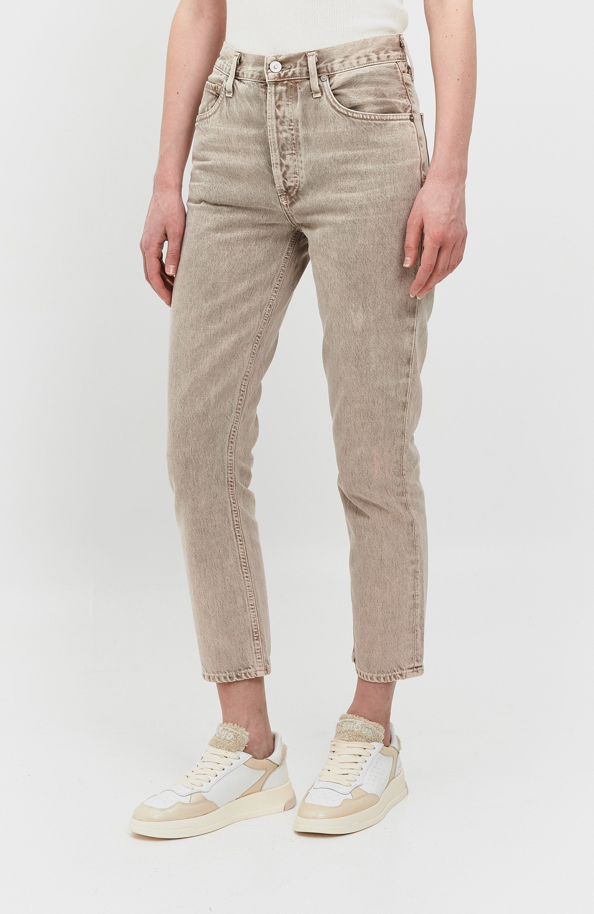 Citizens of humanity Beige High-rise vintage slim jeans jolene image 3