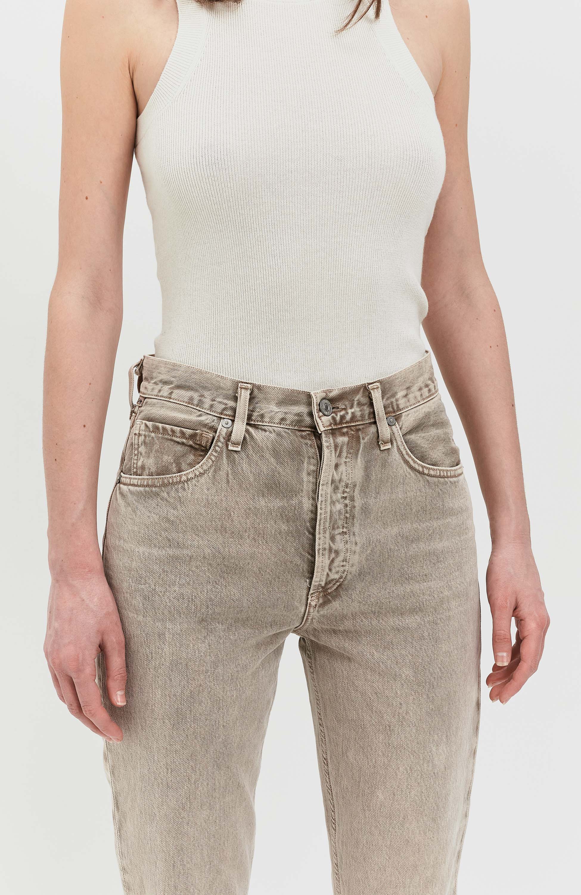 Citizens of humanity Beige High-rise vintage slim jeans jolene image 5