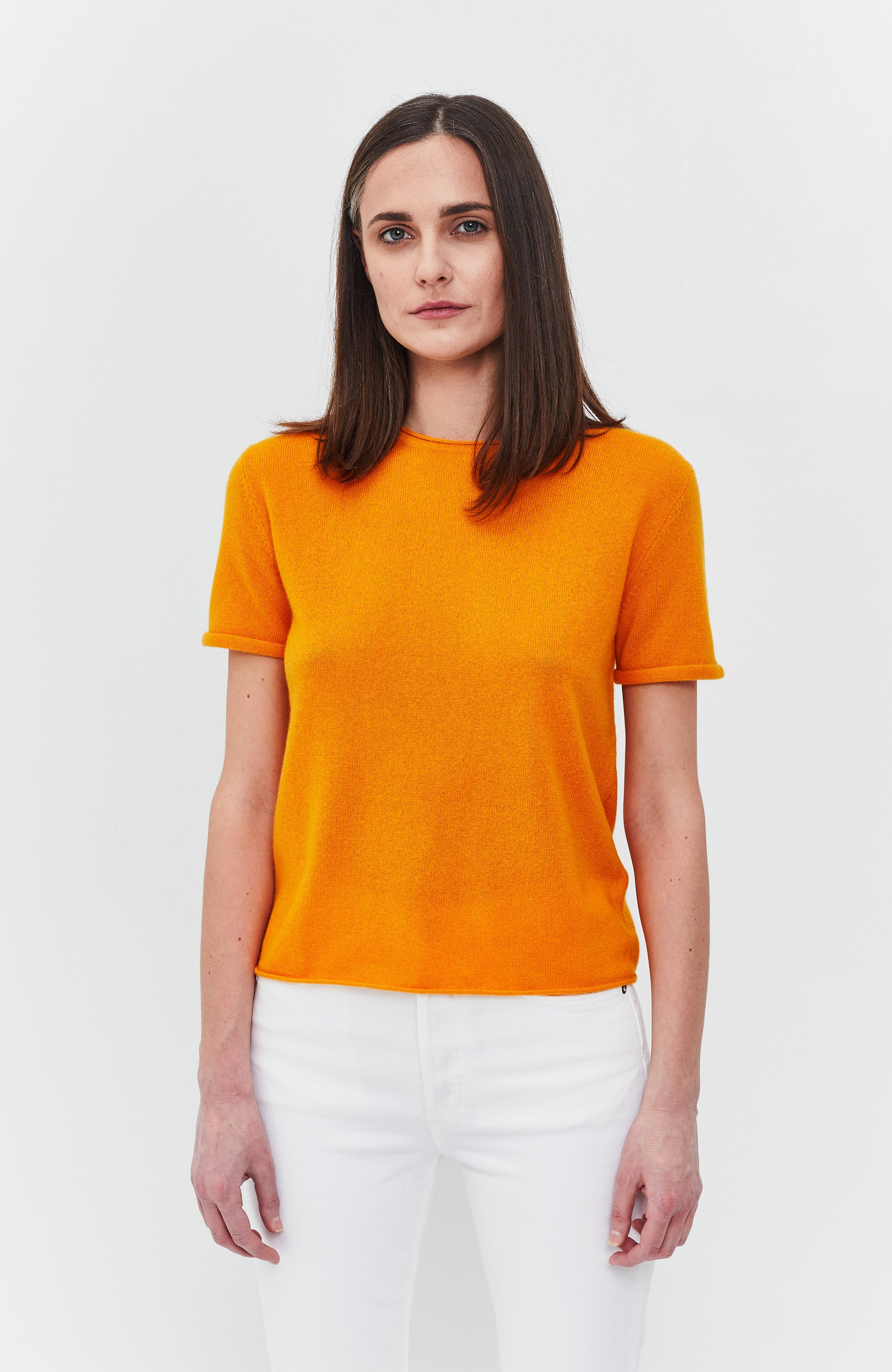 Ftc cashmere Orange Lühikeste varrukatega topp image 1