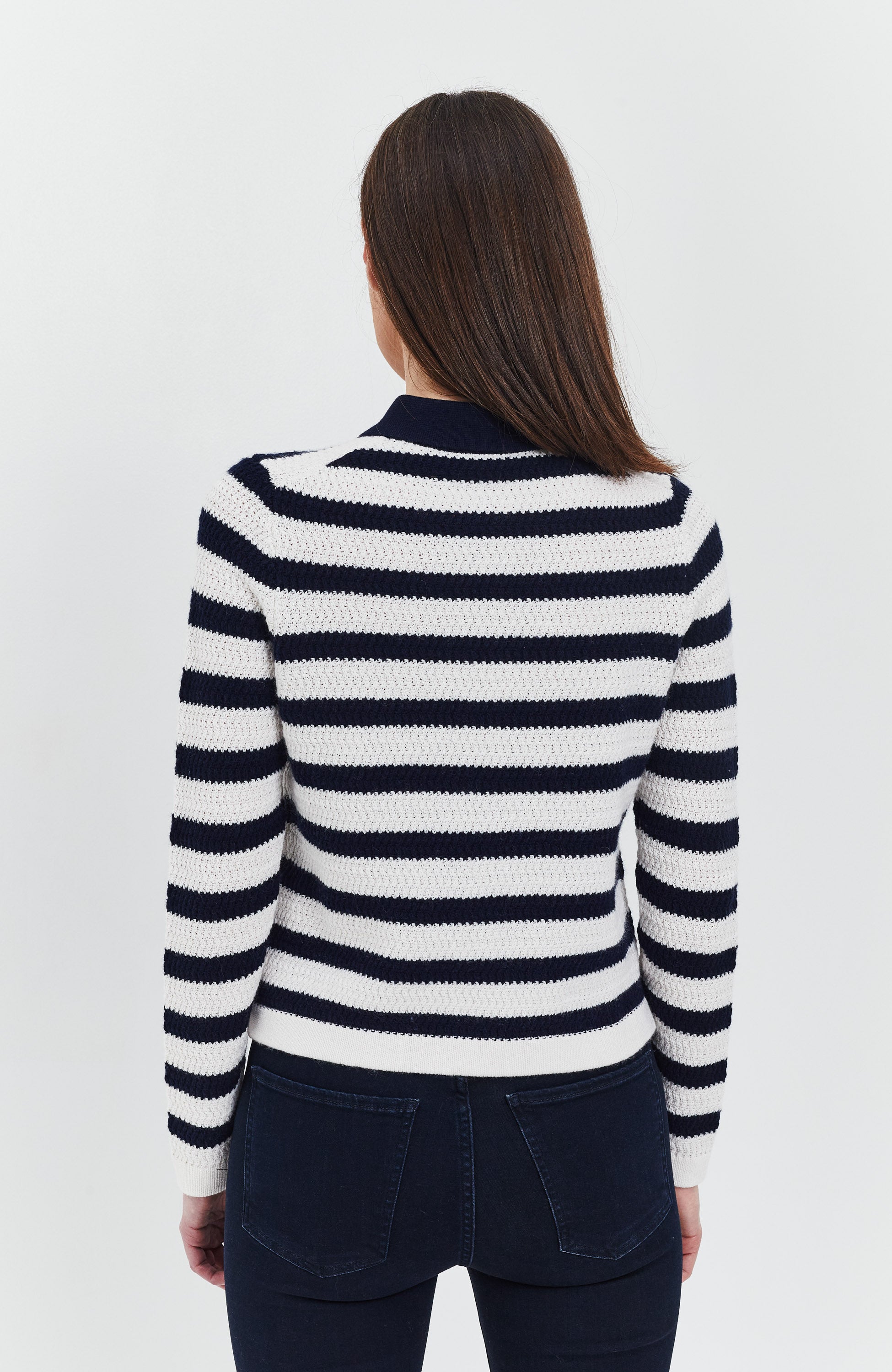 Ftc cashmere Blue Striped cardigan-jacket image 3