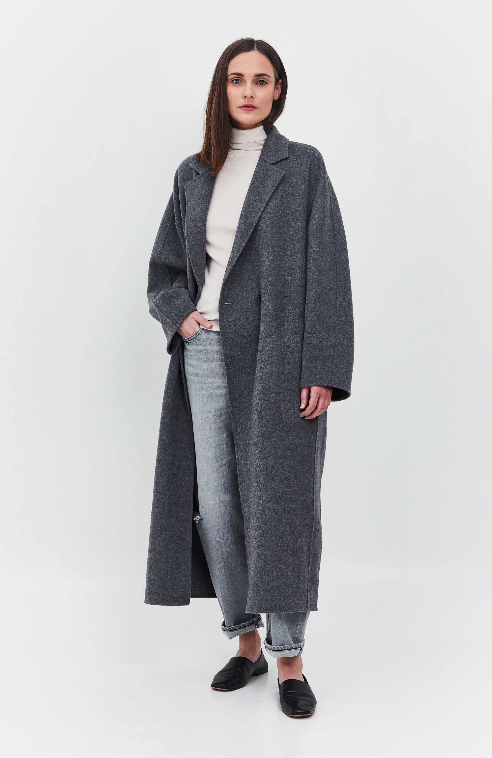 House of dagmar Grey Oversize doublé coat image 5