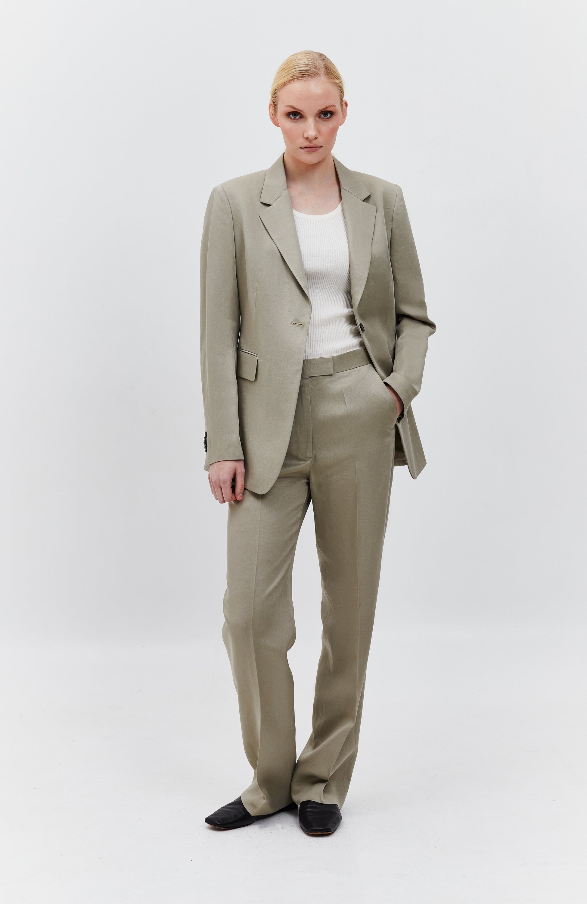 Straight-fit linen trousers FRAGRIA