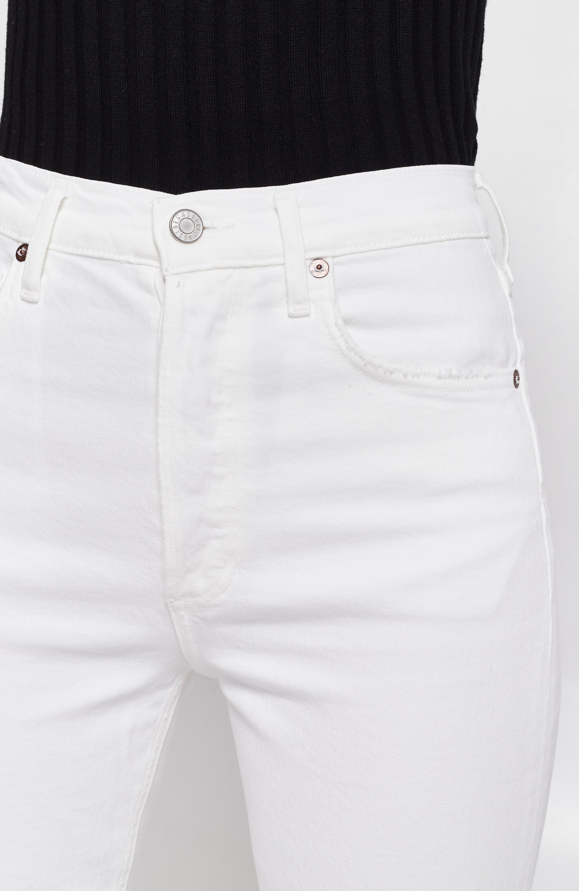 Agolde White Straight cropped jeans riley image 7
