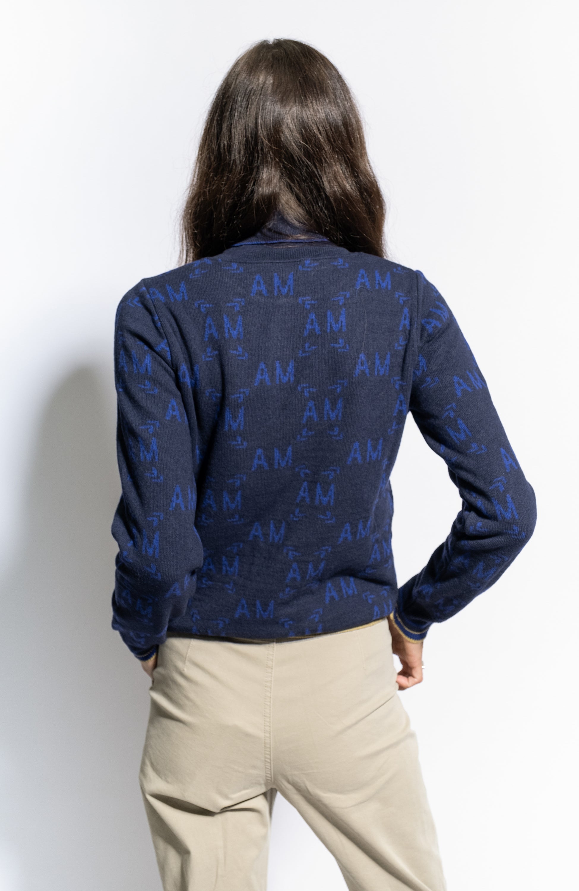 Aeronautica militare Blue Sweter z golfem image 2
