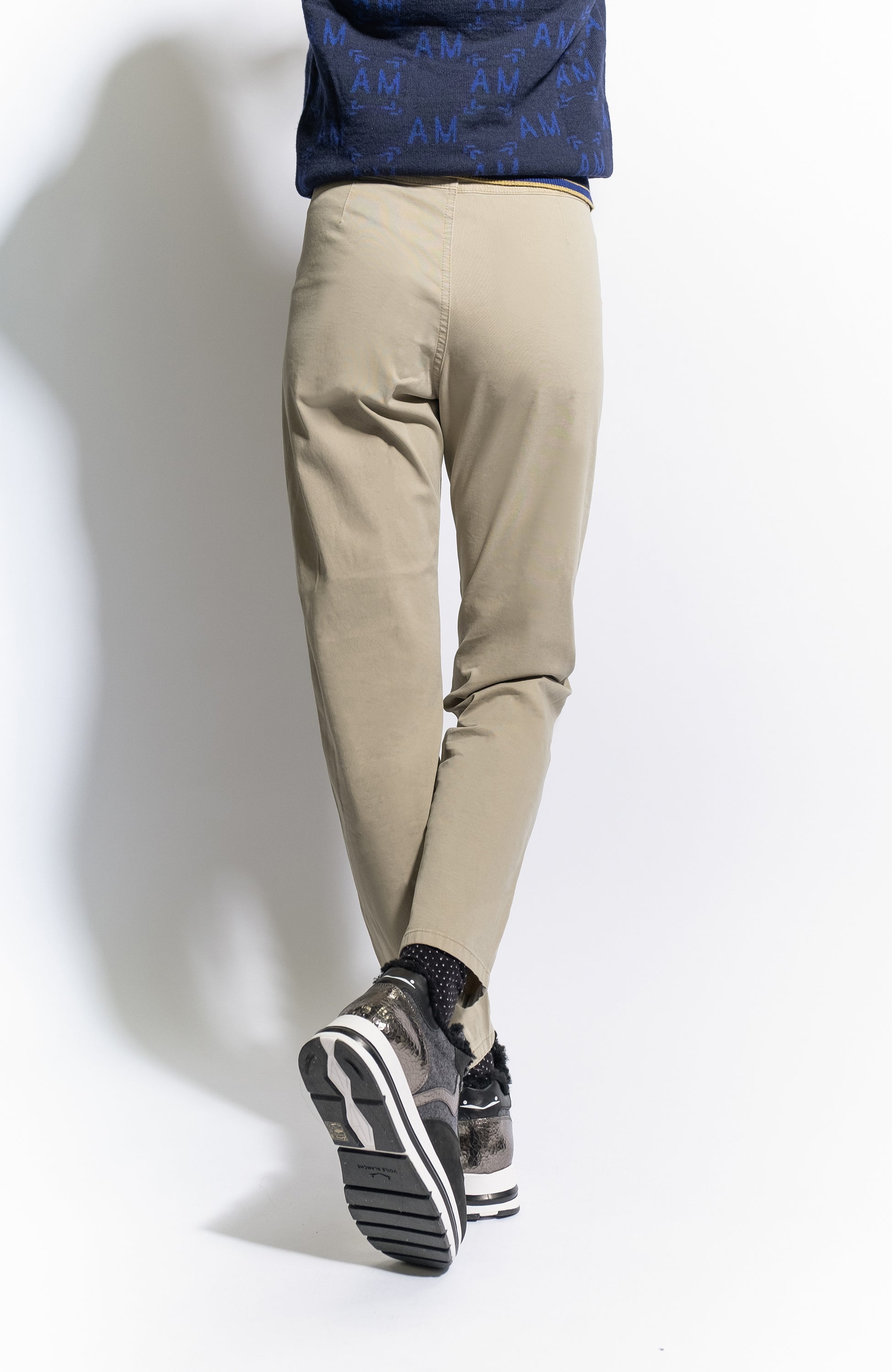 Aeronautica militare Beige Avarad puuvillased püksid image 3