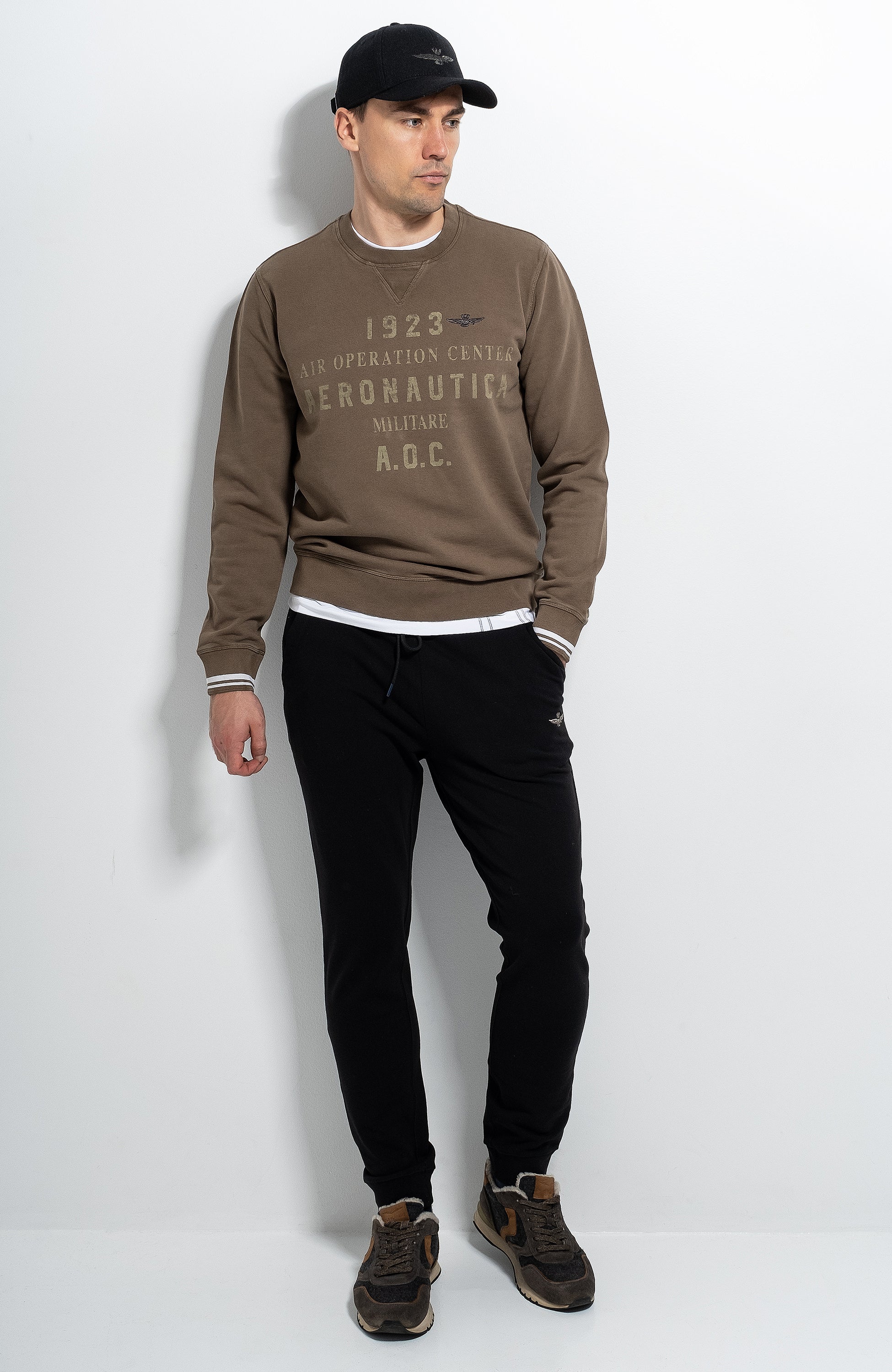 Aeronautica militare Green Logo-print sweatshirt image 3