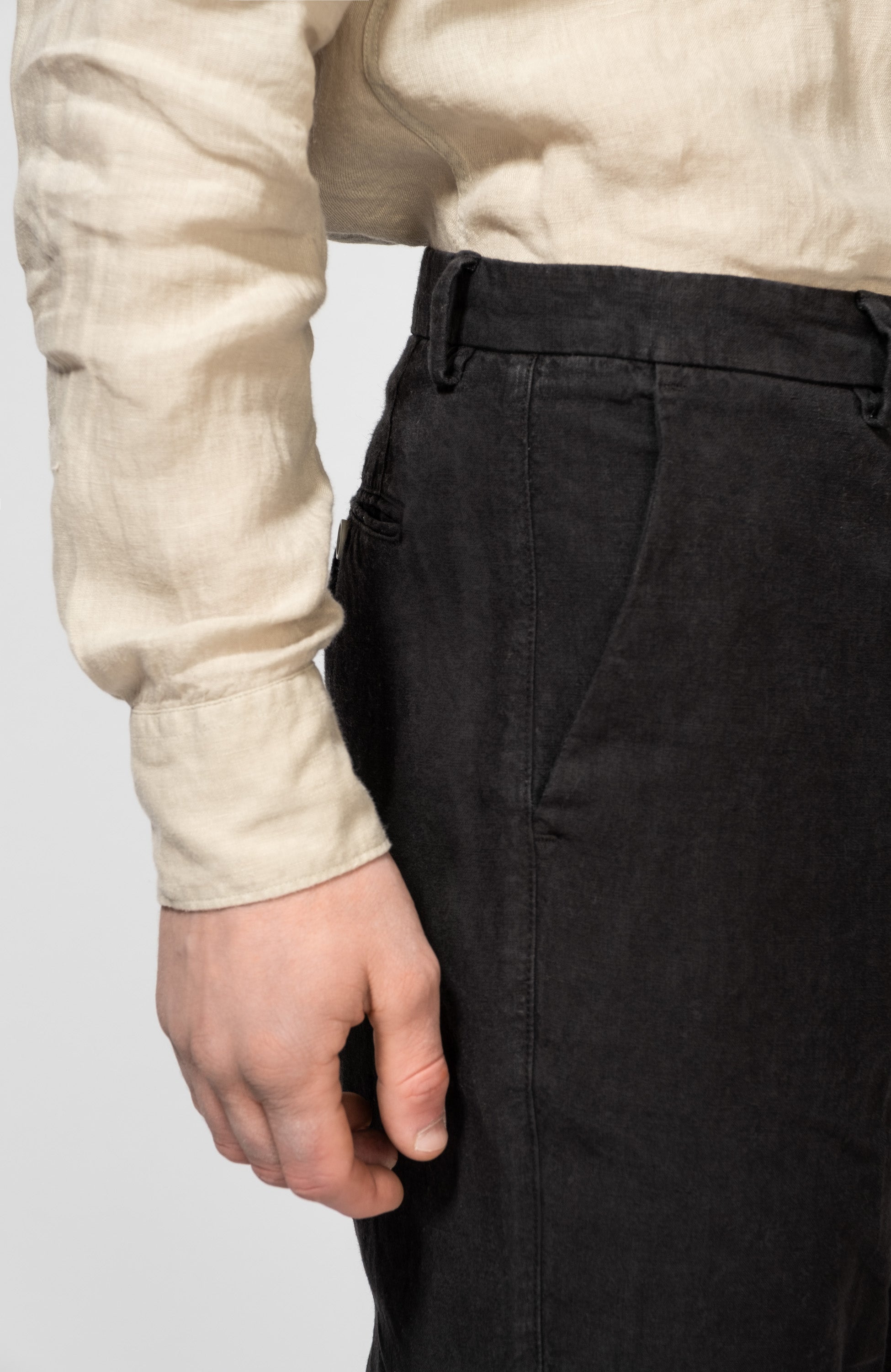 120% lino Black Spodnie lniane image 4