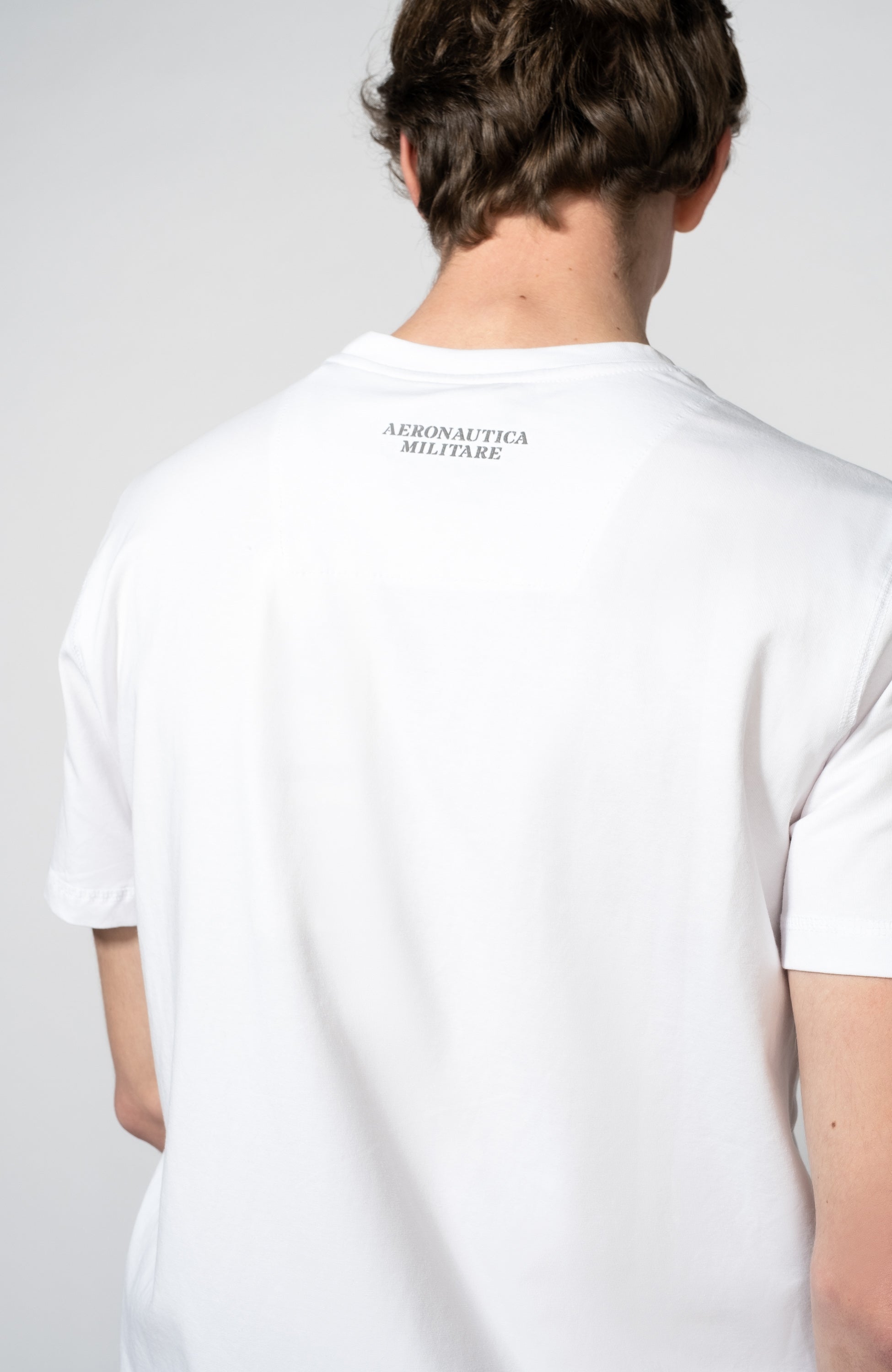 Aeronautica militare White Airforse-print cotton t-shirt image 4