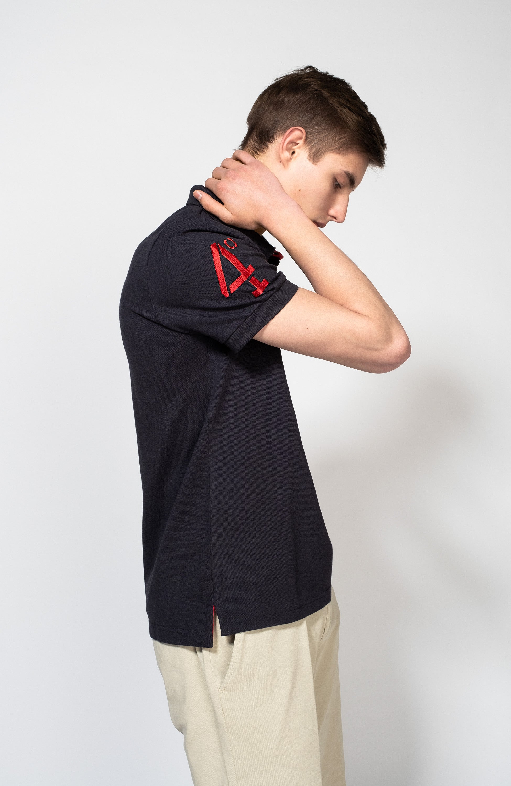 Embroidered piqué polo shirt