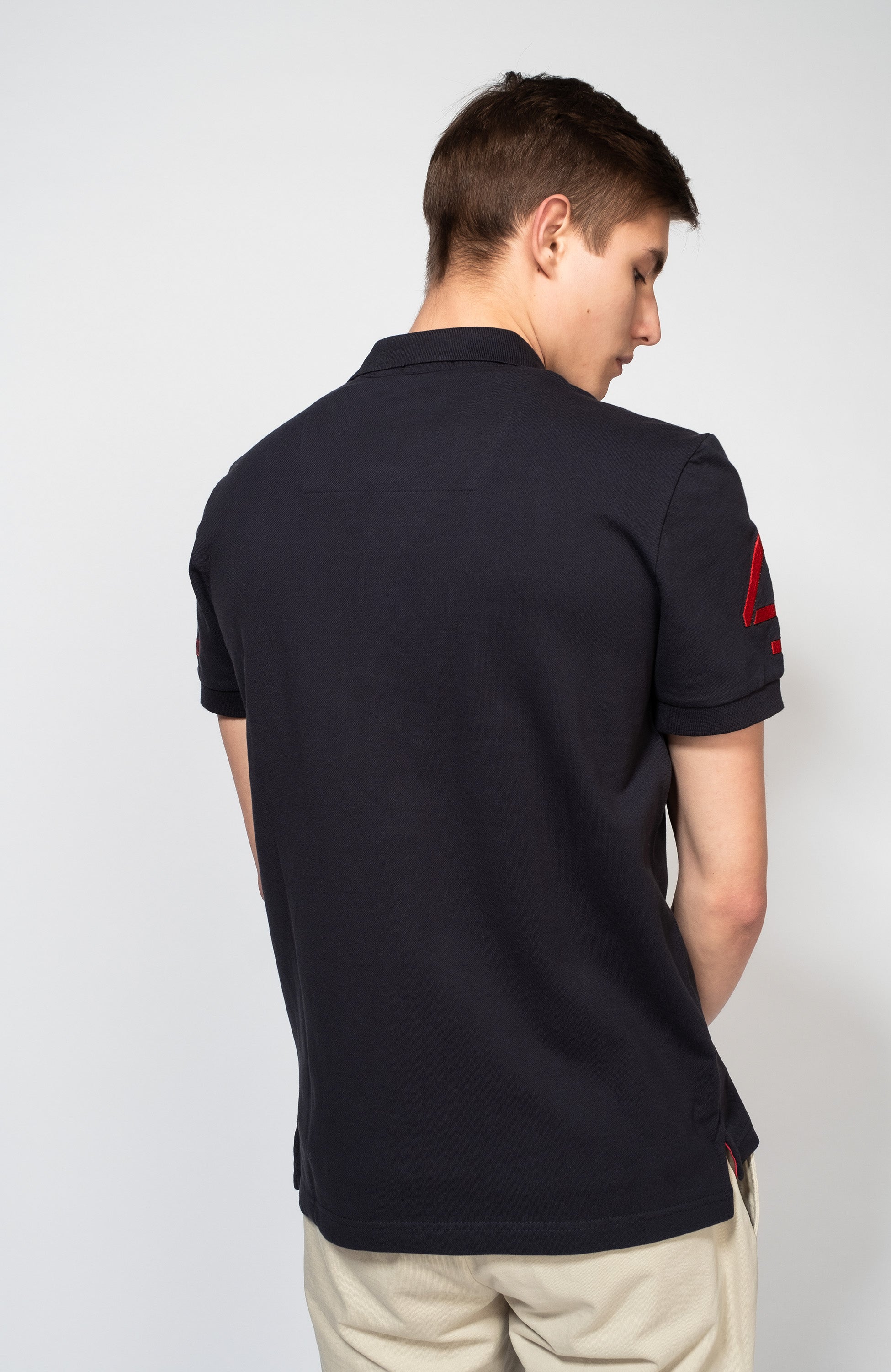 Aeronautica militare Navy Embroidered piqué polo shirt image 4