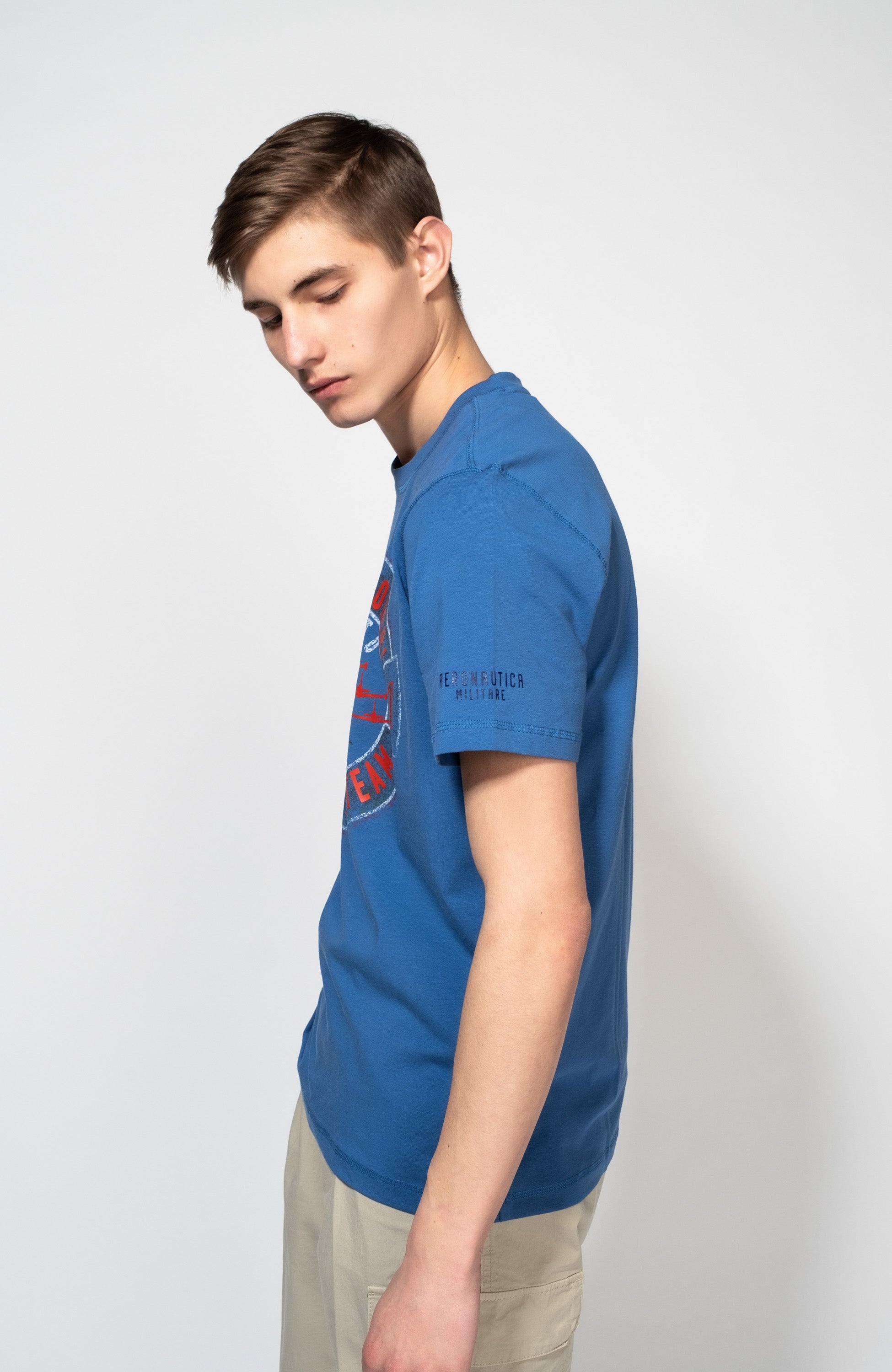 Aeronautica militare Blue Graphic-printed t-shirt image 2
