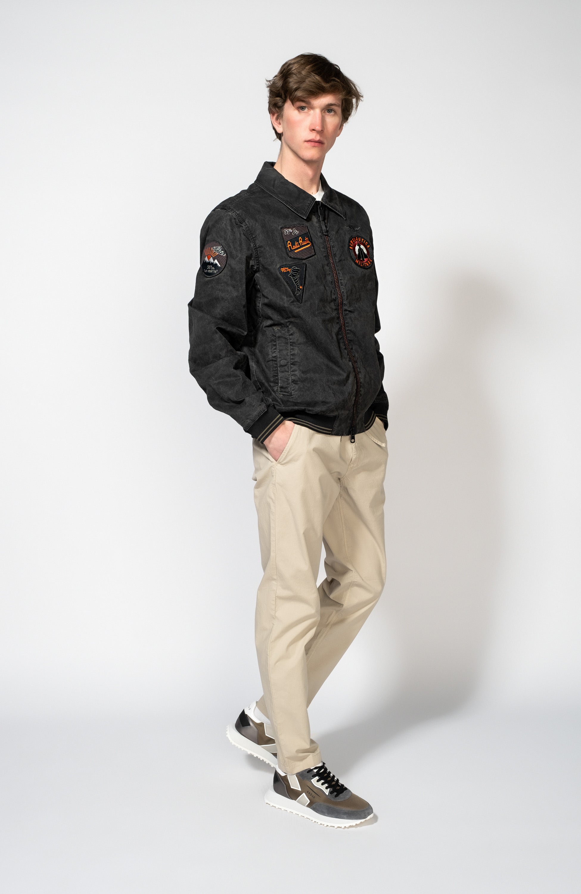 Aeronautica militare Black Patch bomber jacket image 6