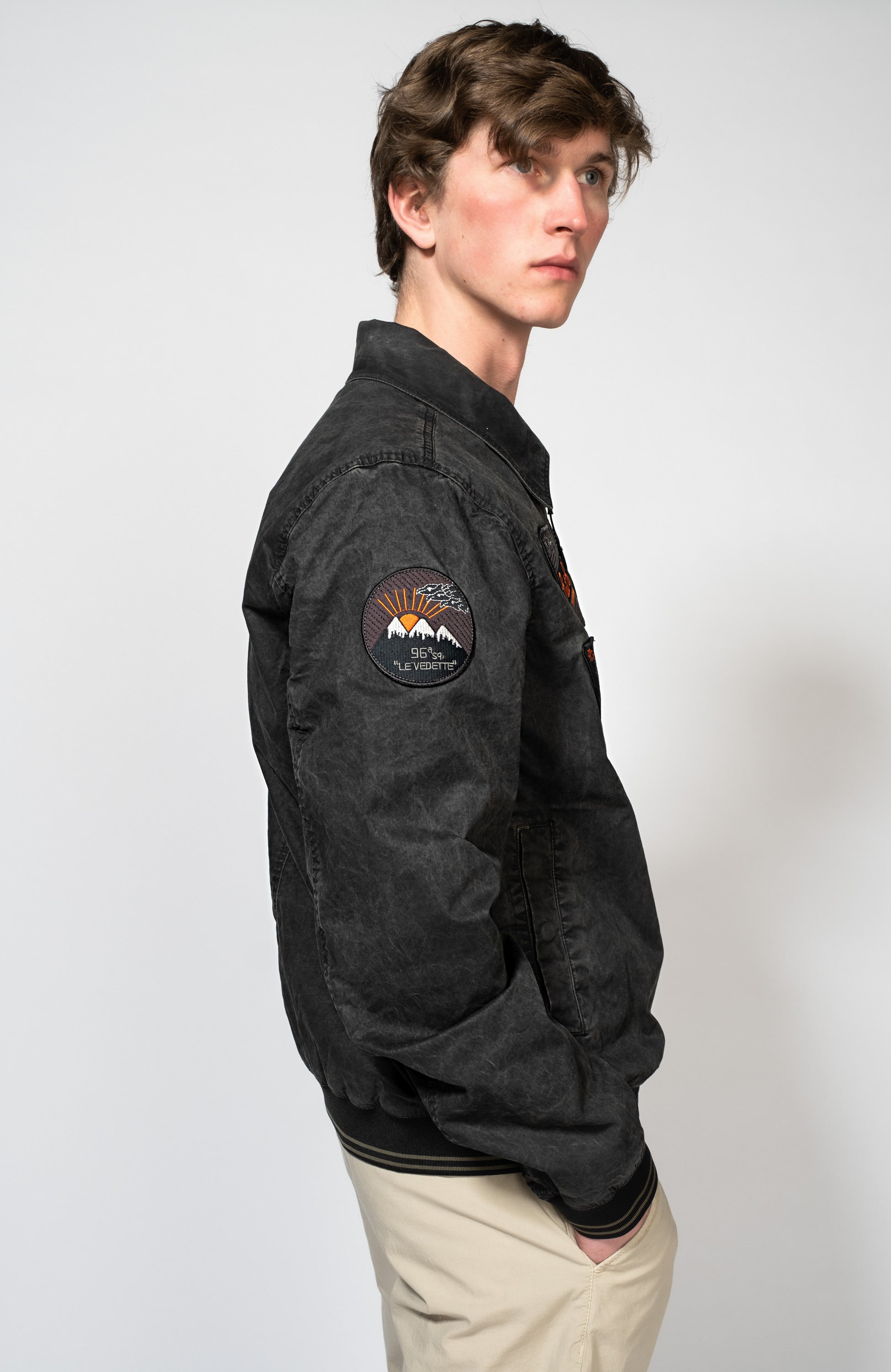 Aeronautica militare Black Patch bomber jacket image 3