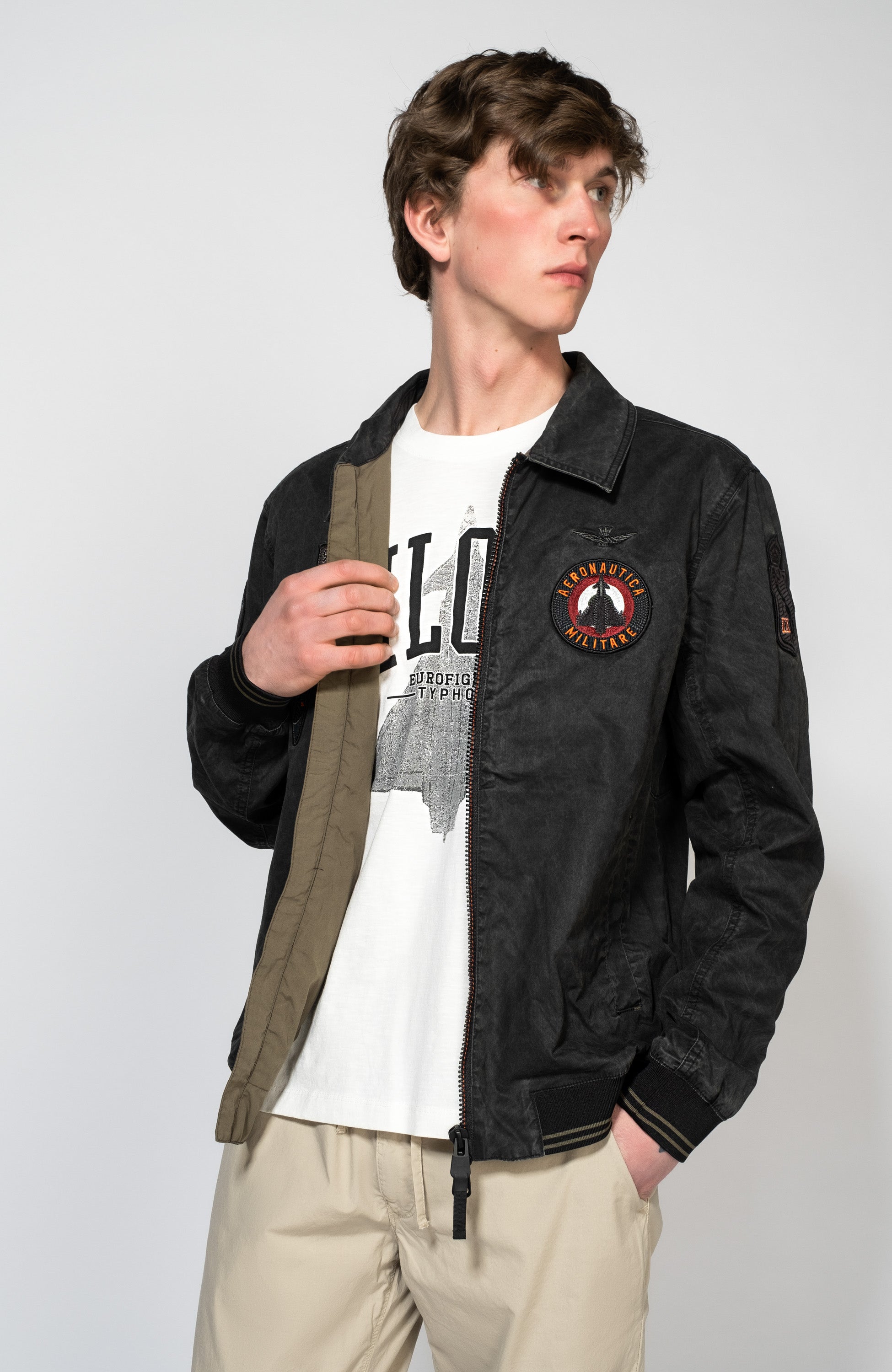 Aeronautica militare Black Patch bomber jacket image 5
