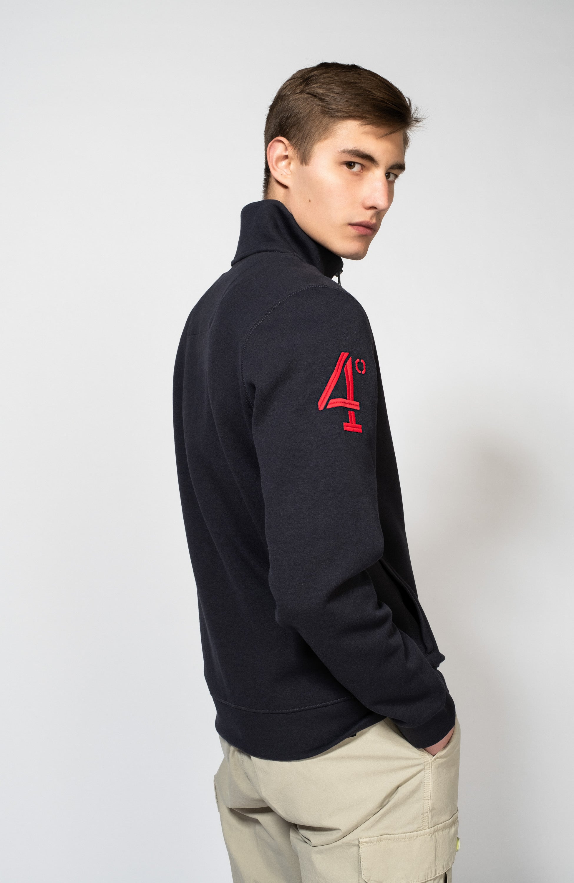 Aeronautica militare Navy Interlock embroidered sweatshirt image 4