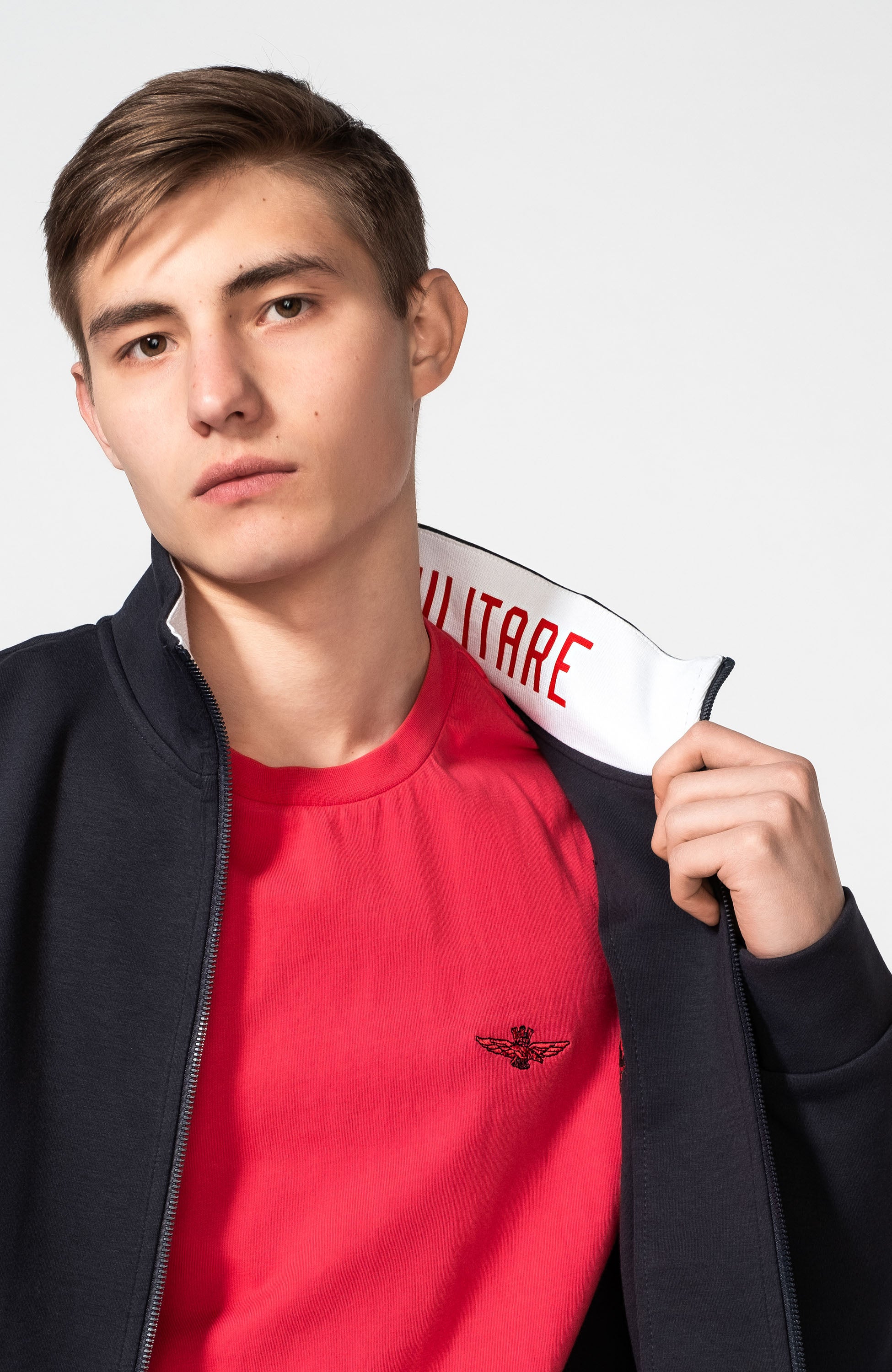 Aeronautica militare Navy Interlock embroidered sweatshirt image 6