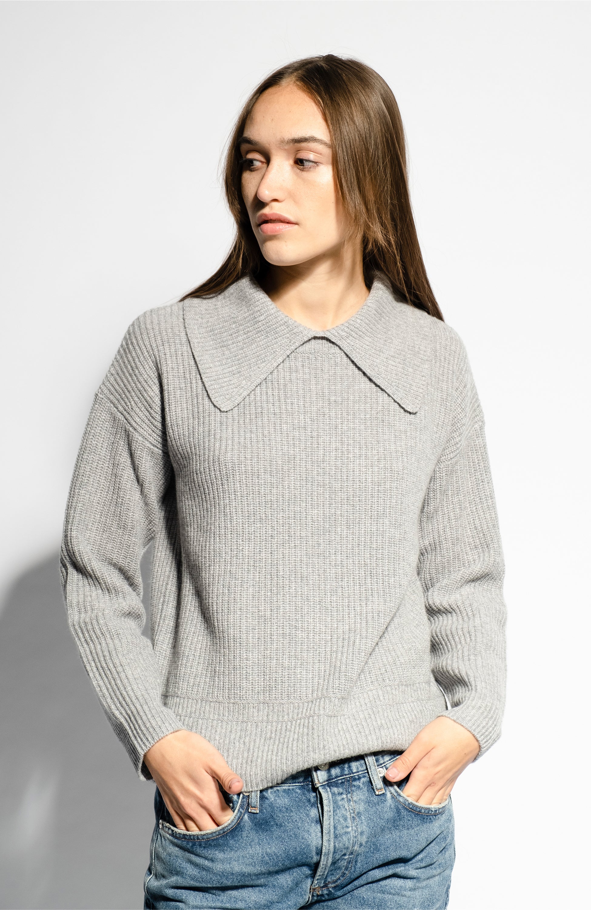 Ftc cashmere Grey Poloneck cashmere pullover image 1