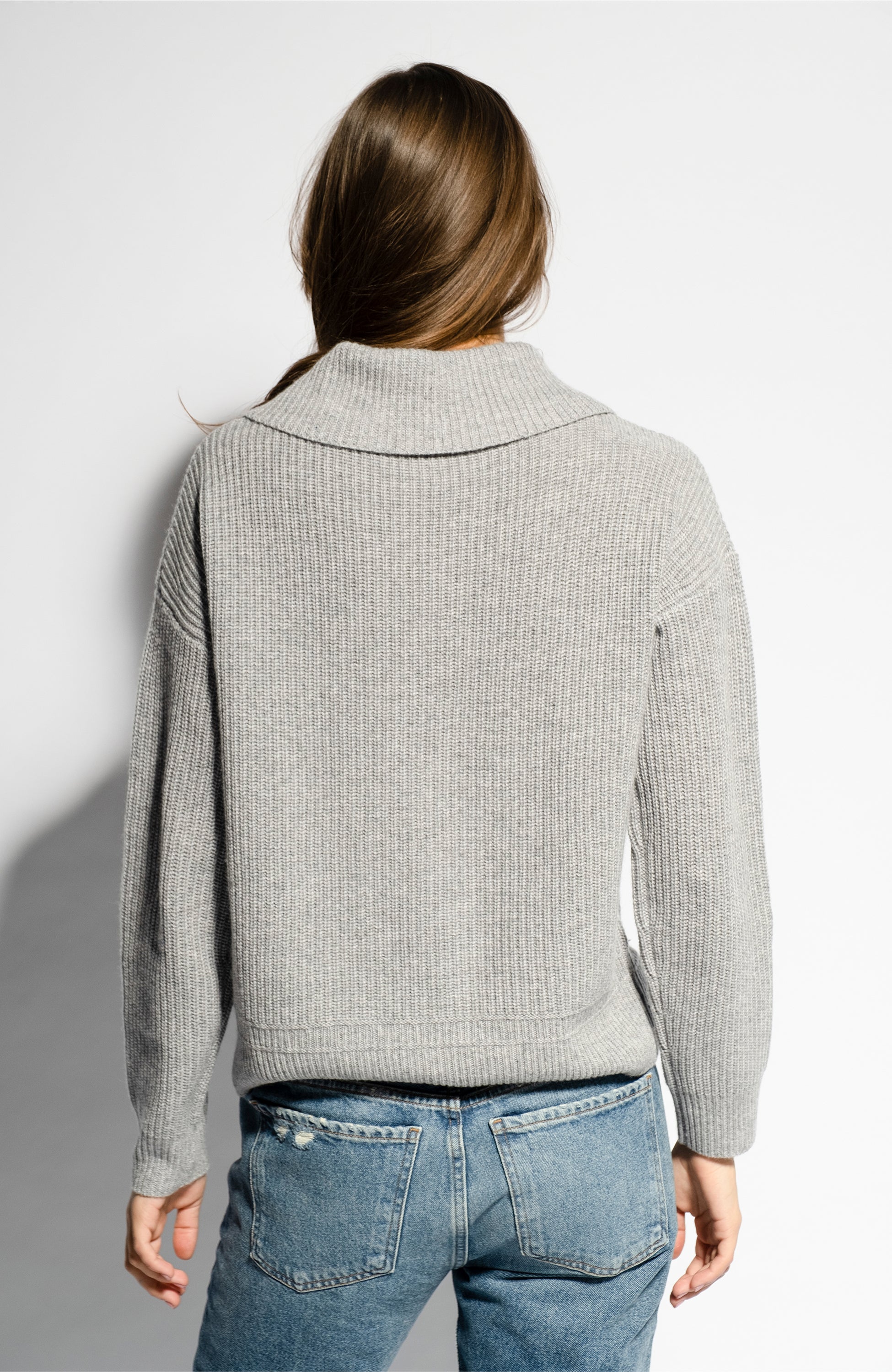 Ftc cashmere Grey Poloneck cashmere pullover image 2