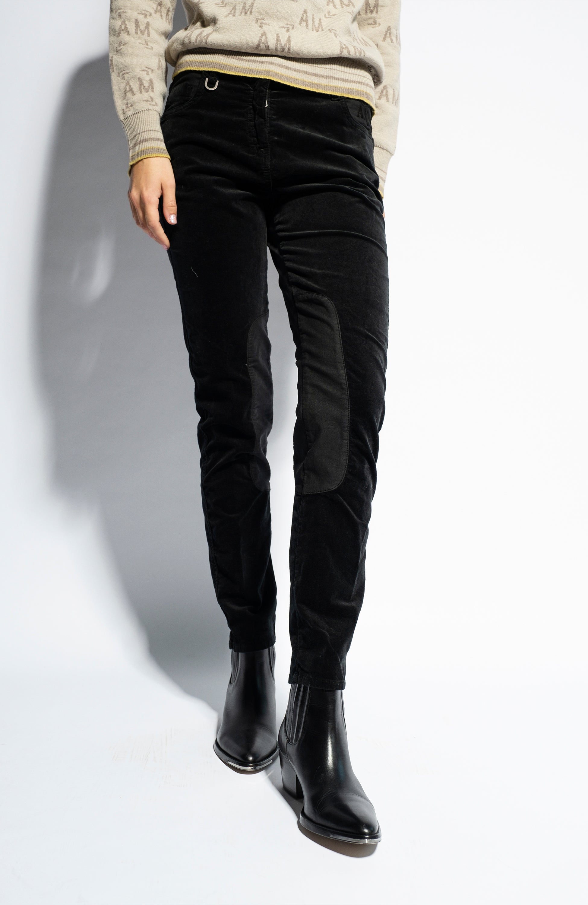 Aeronautica militare Black Kitsad sametpüksid image 4