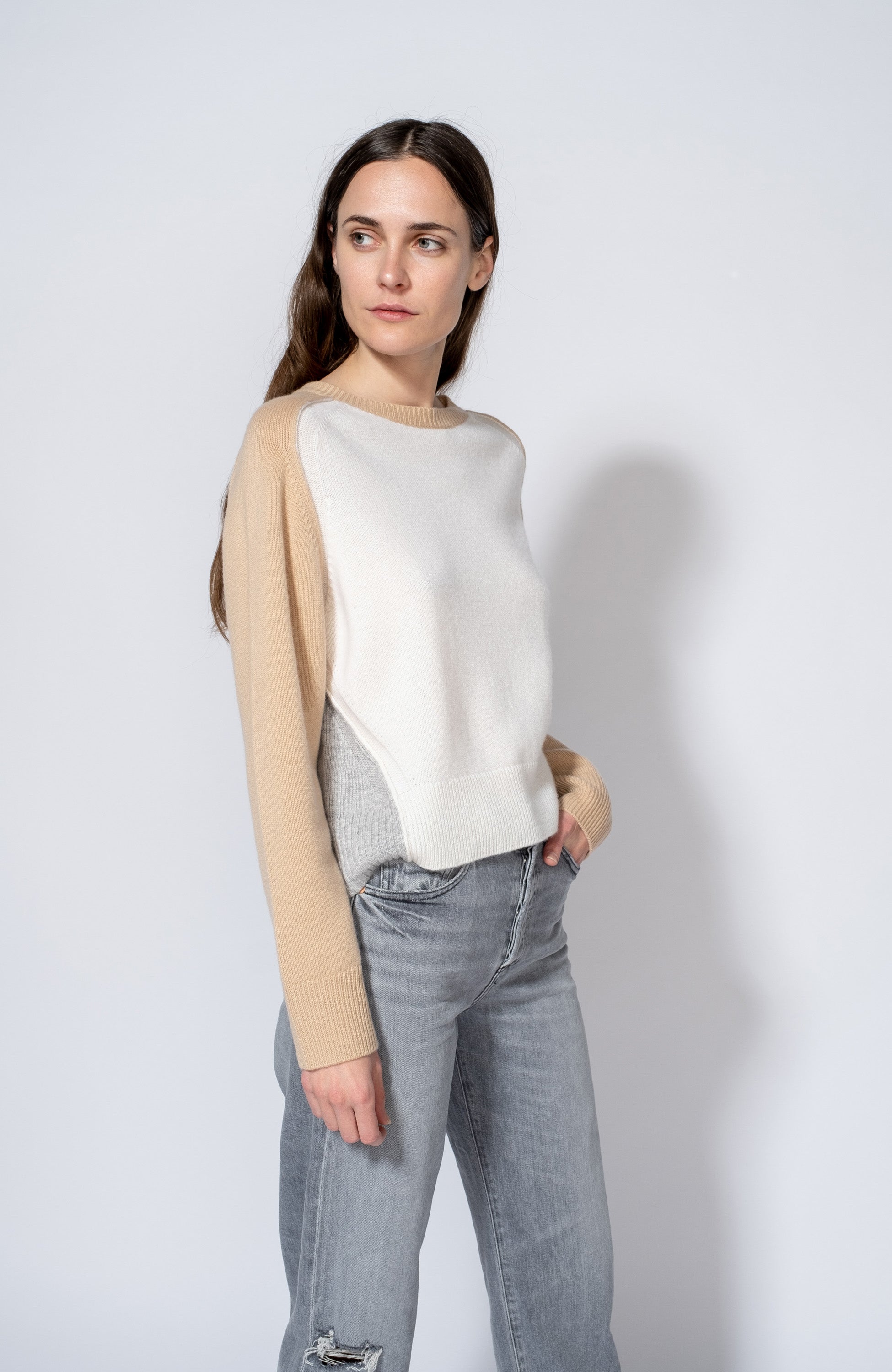 Ftc cashmere Grey Mitmevärviline kašmiirist sviiter image 3
