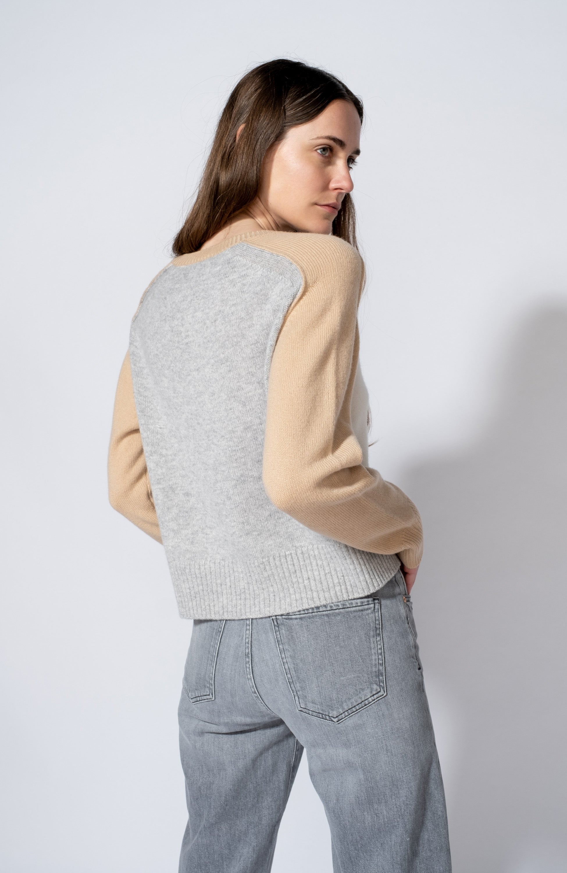 Ftc cashmere Grey Mitmevärviline kašmiirist sviiter image 2