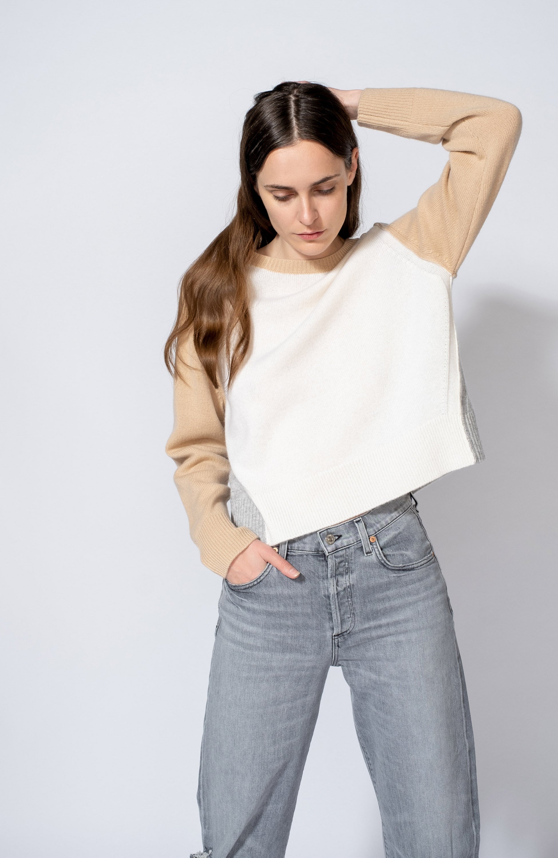 Ftc cashmere Grey Mitmevärviline kašmiirist sviiter image 4