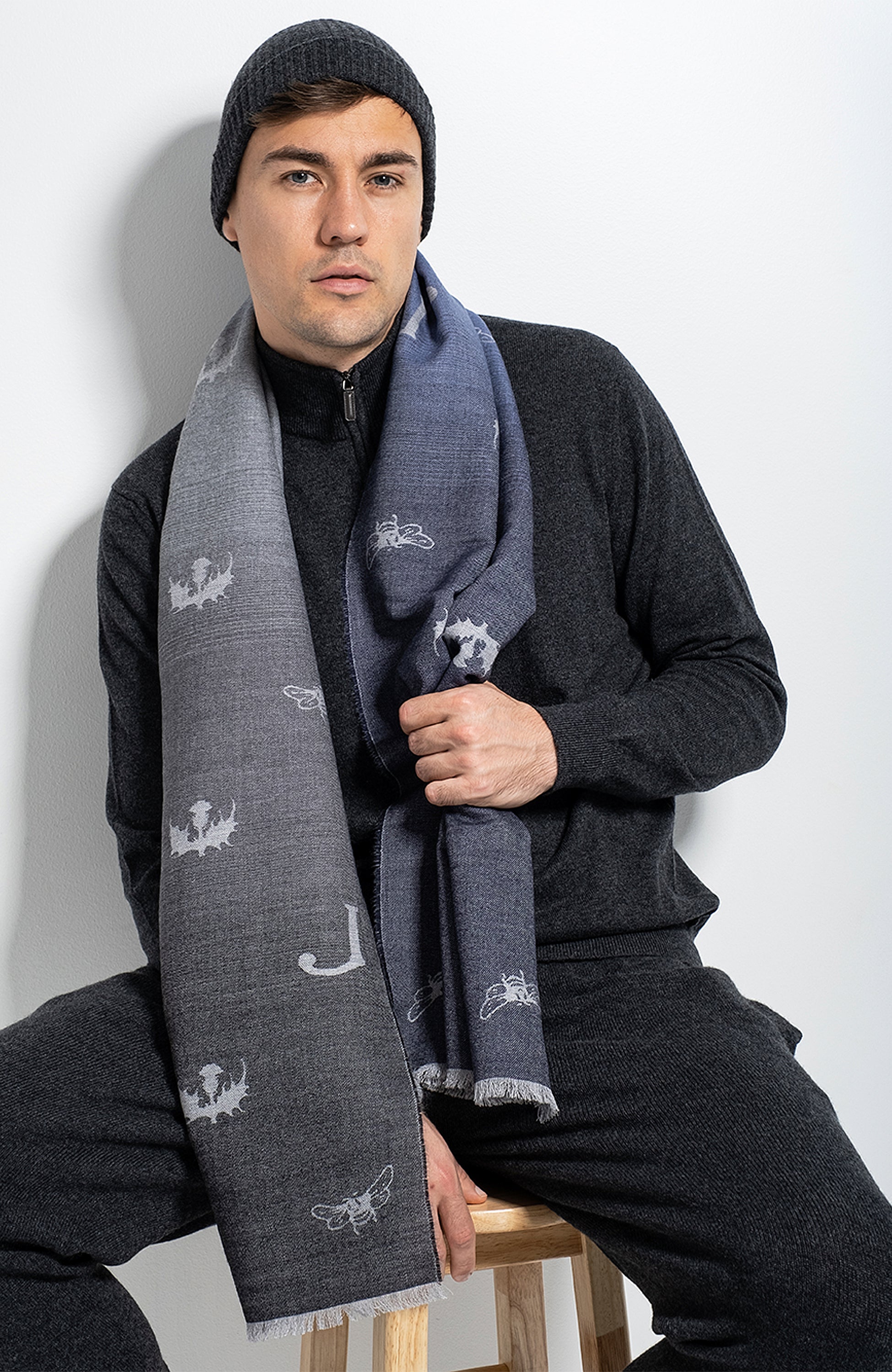 Fine merino scarf JOHNSTONS OF ELGIN