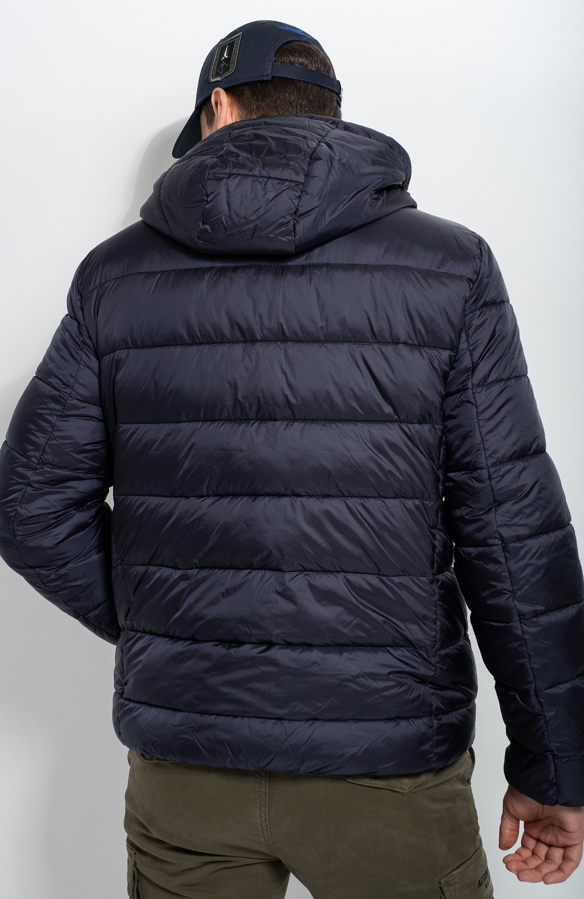Aeronautica militare Blue Reversible padded jacket image 5