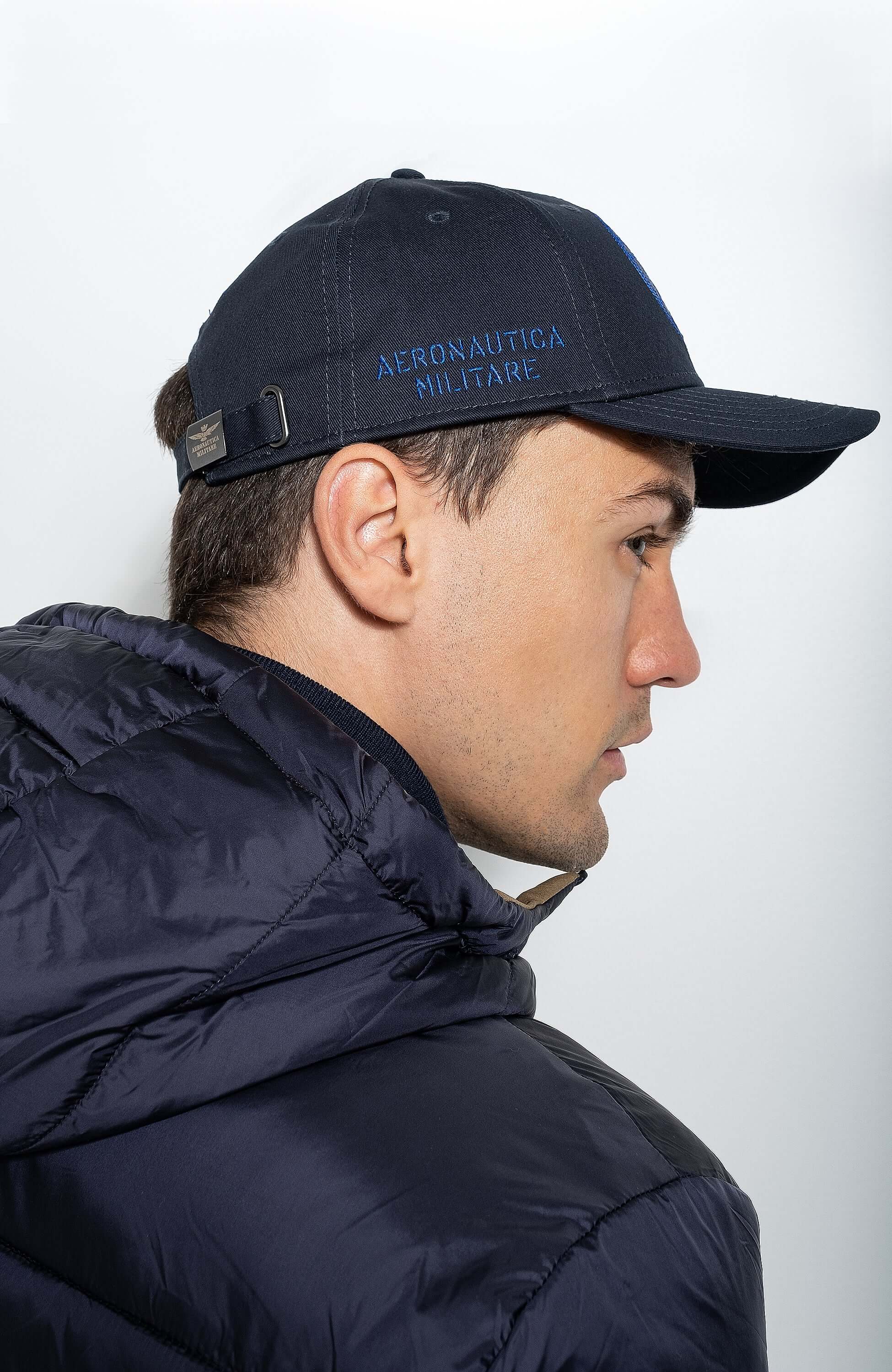 Aeronautica militare Navy Patch-embroidered cap image 3