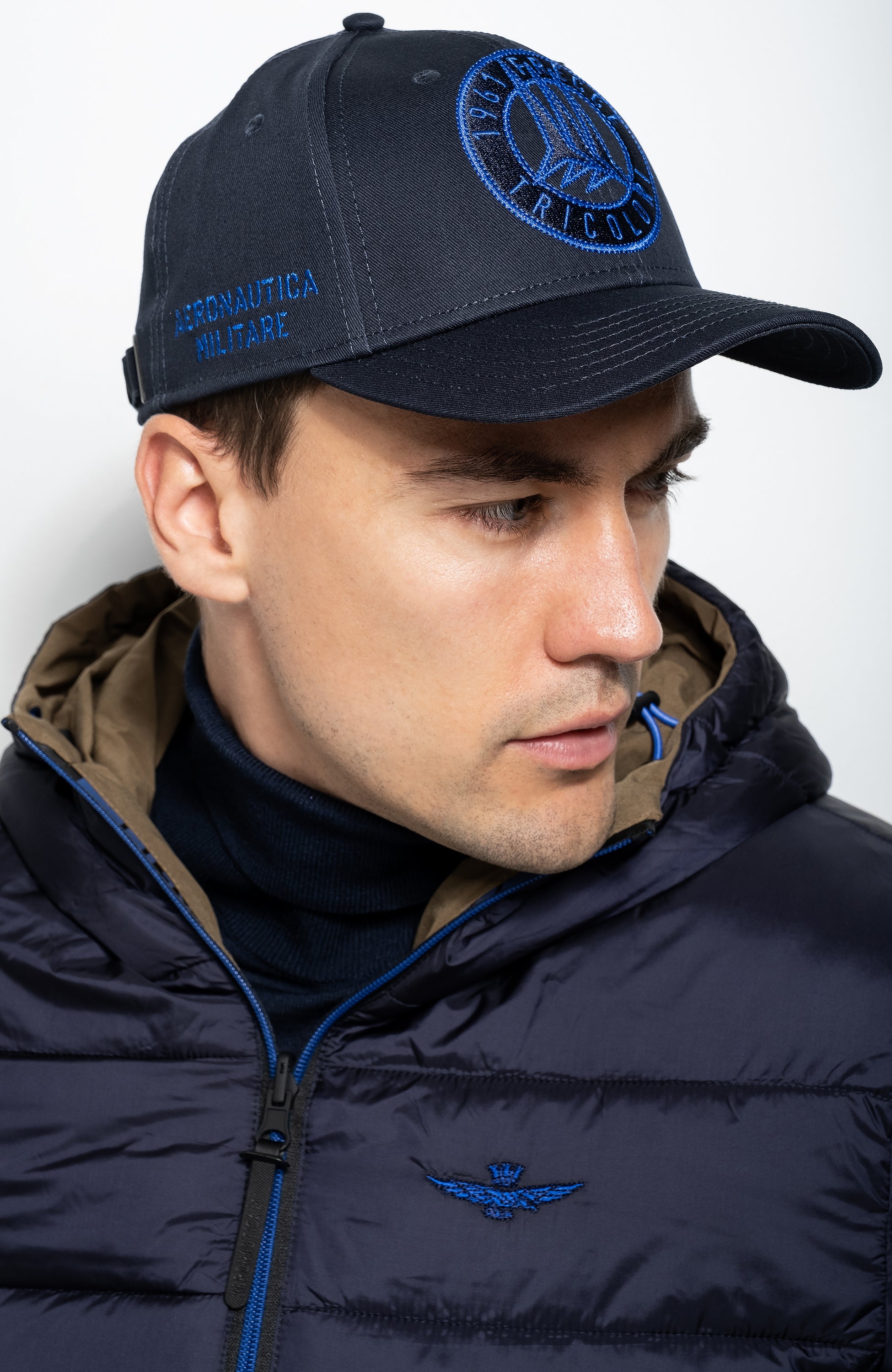 Aeronautica militare Navy Patch-embroidered cap image 2