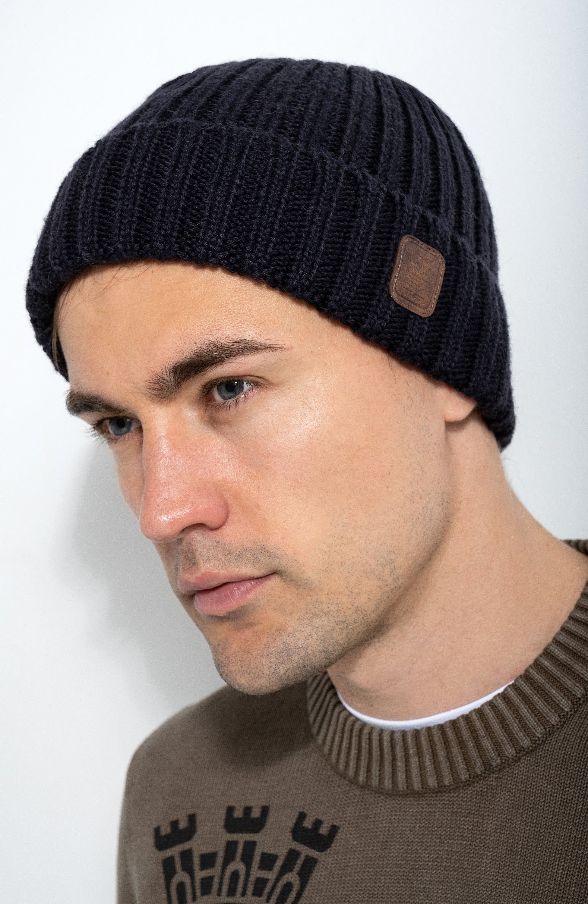 Knit wool beanie