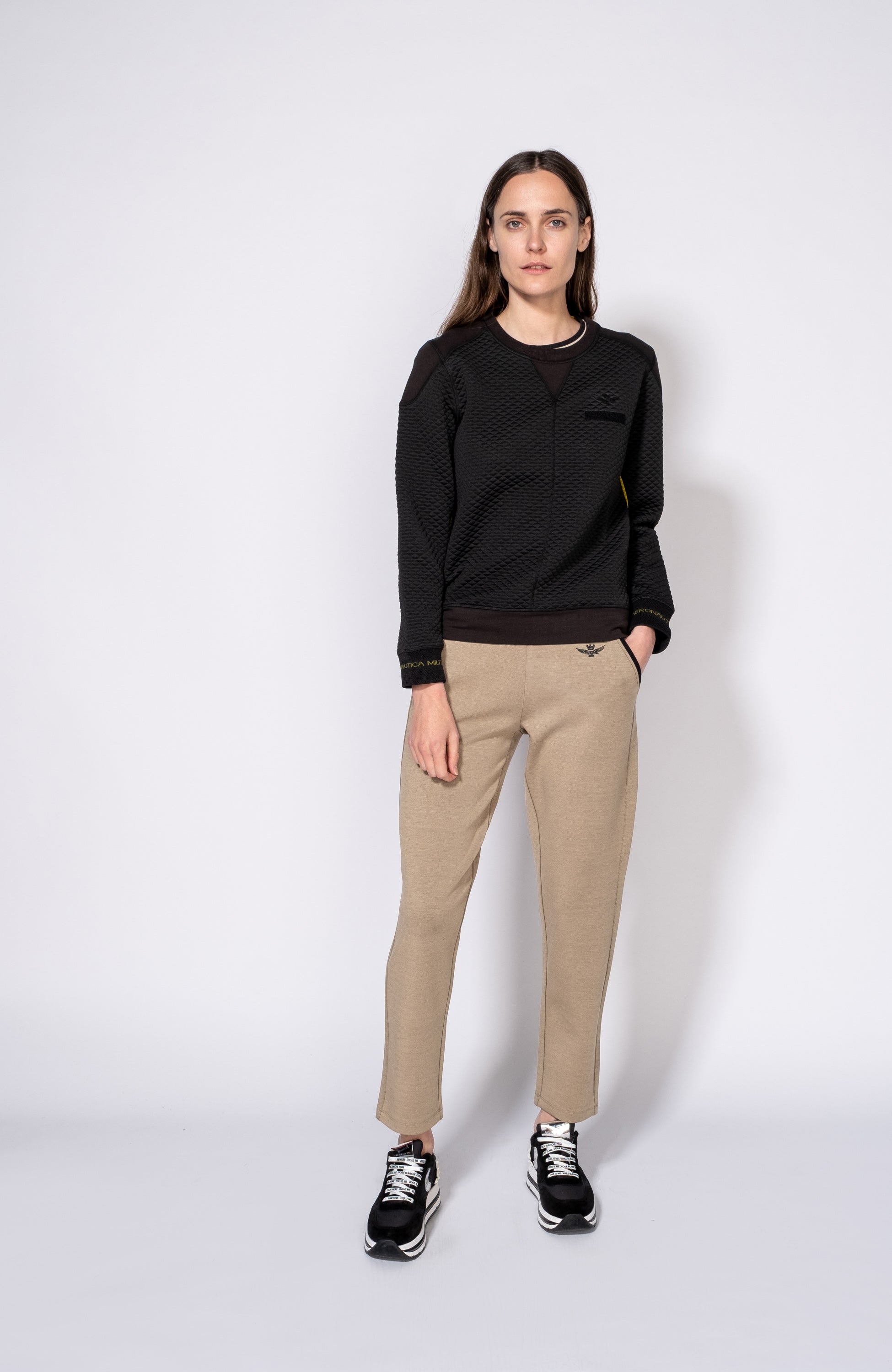 Aeronautica militare Black Õmblusdetailidega dressipluus image 4