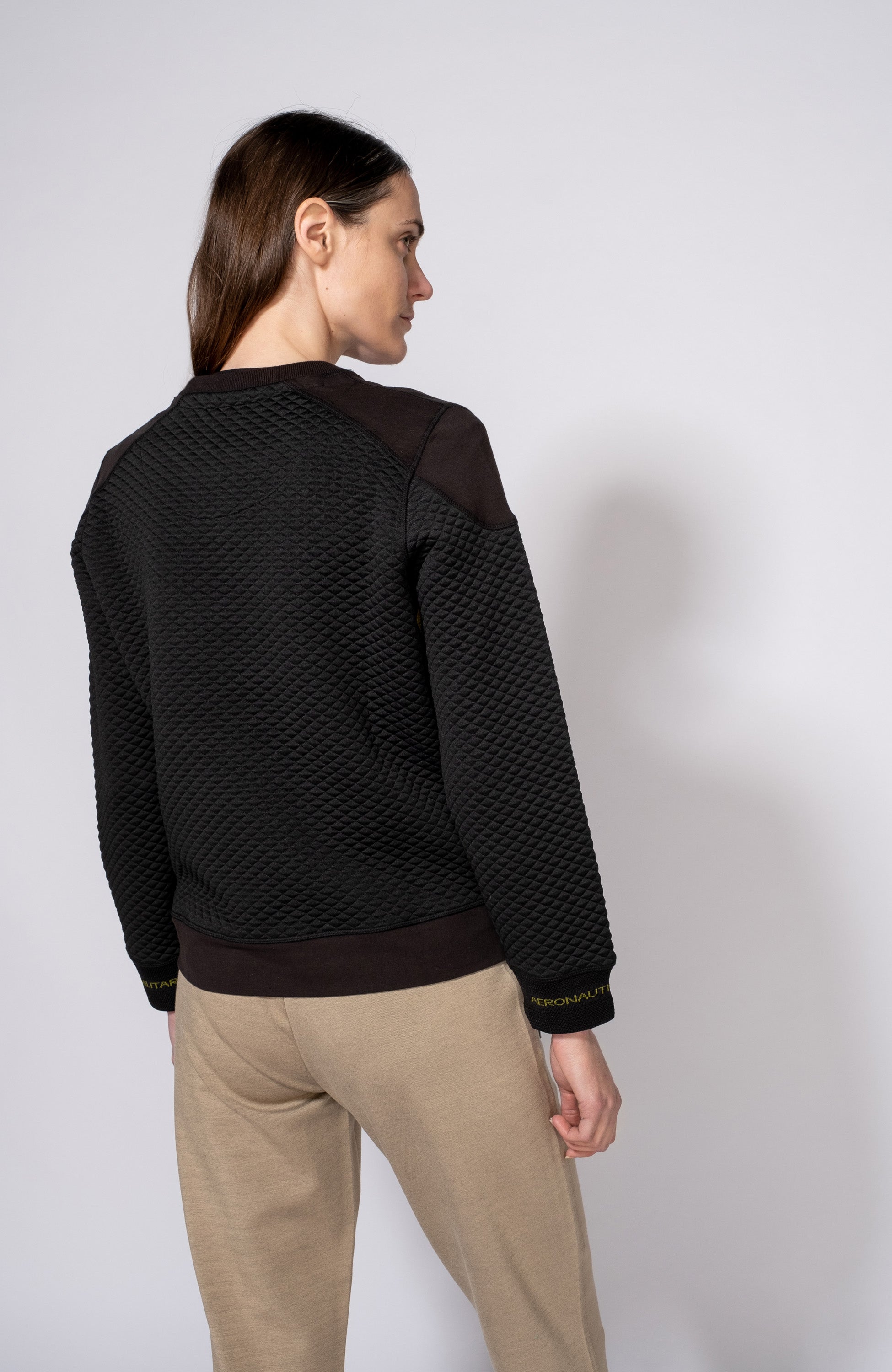 Aeronautica militare Black Õmblusdetailidega dressipluus image 2