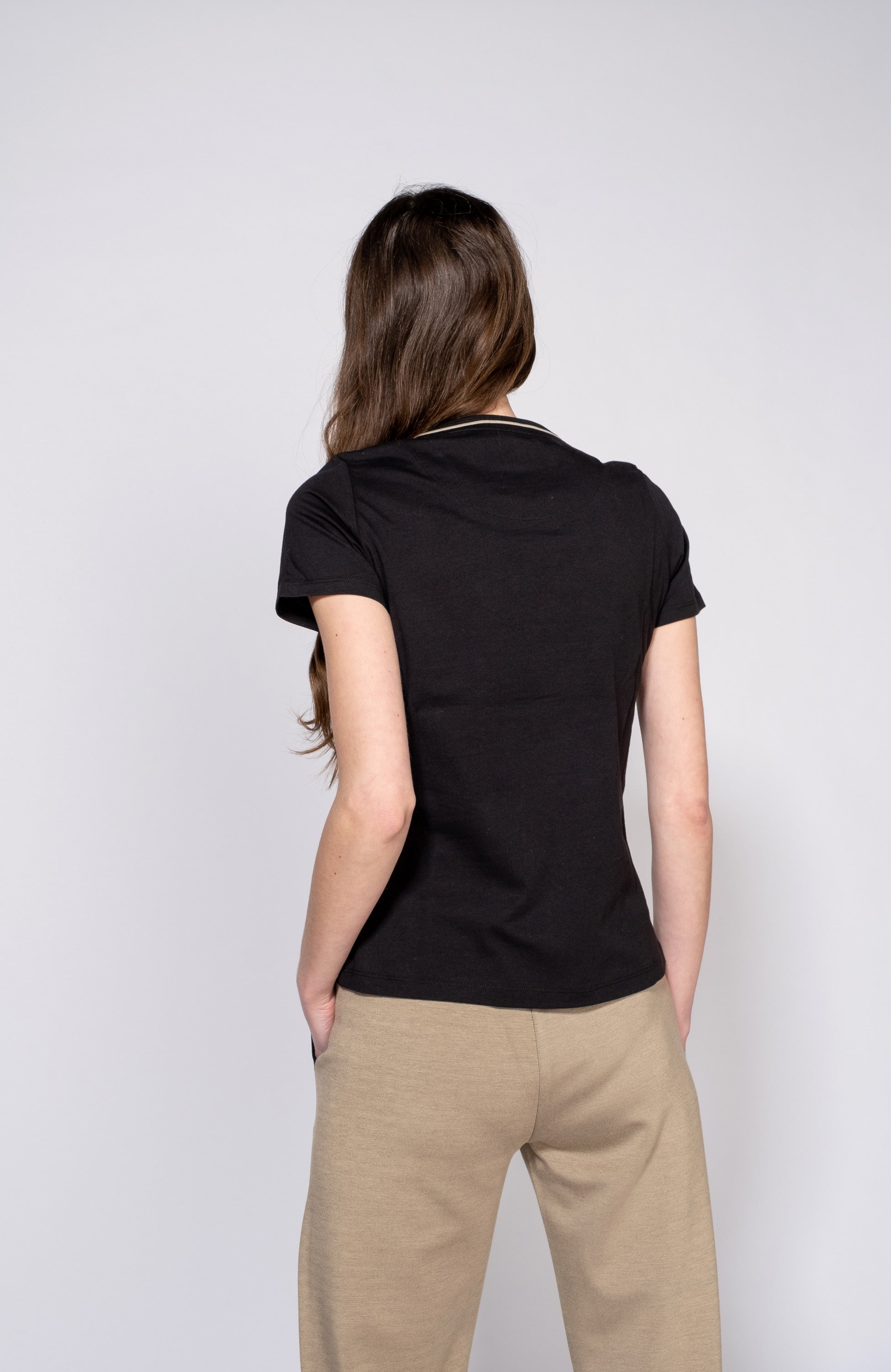Aeronautica militare Black Bawełniany t-shirt image 3