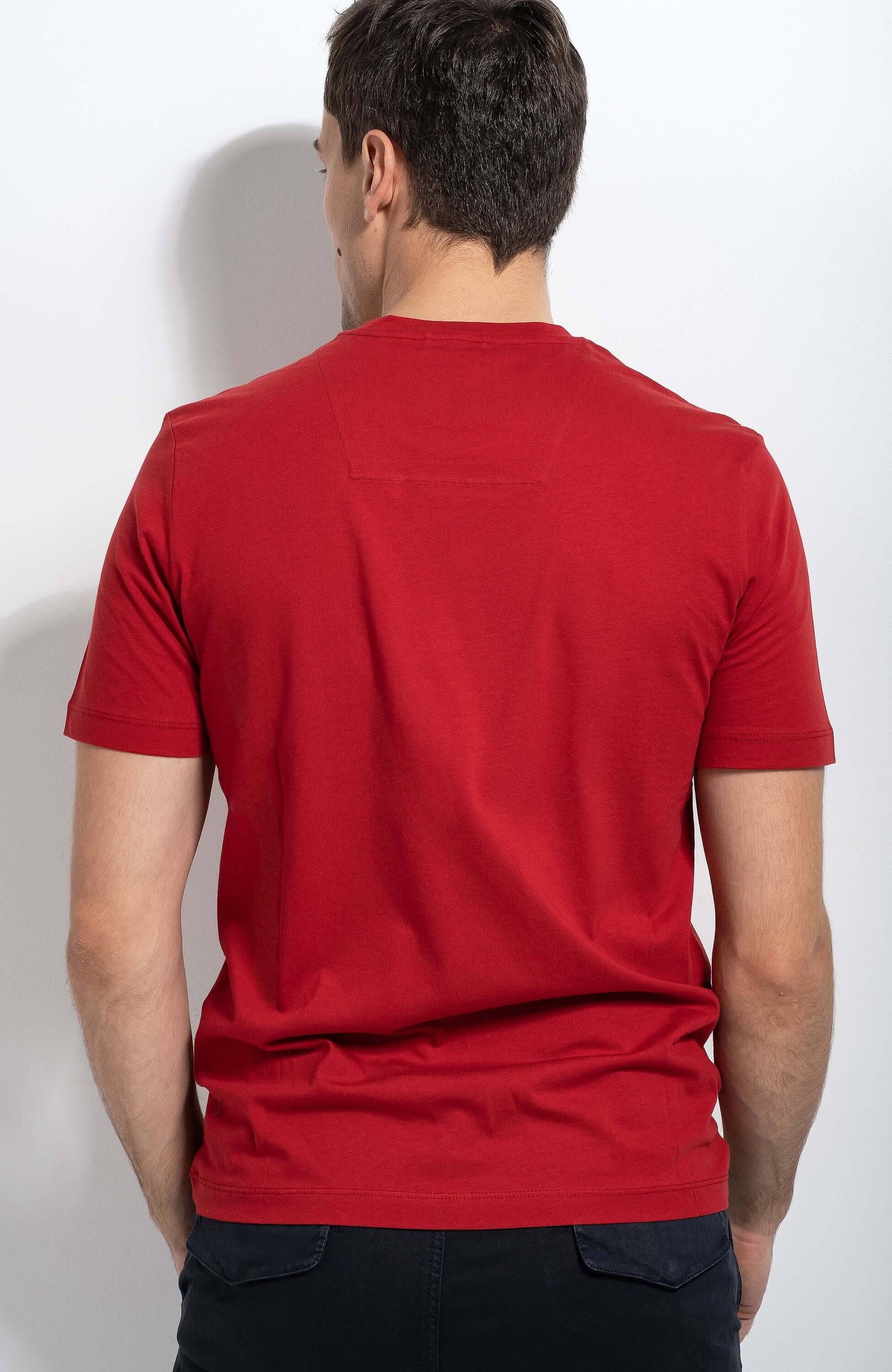 Aeronautica militare Red Flocked eagle t-shirt image 2