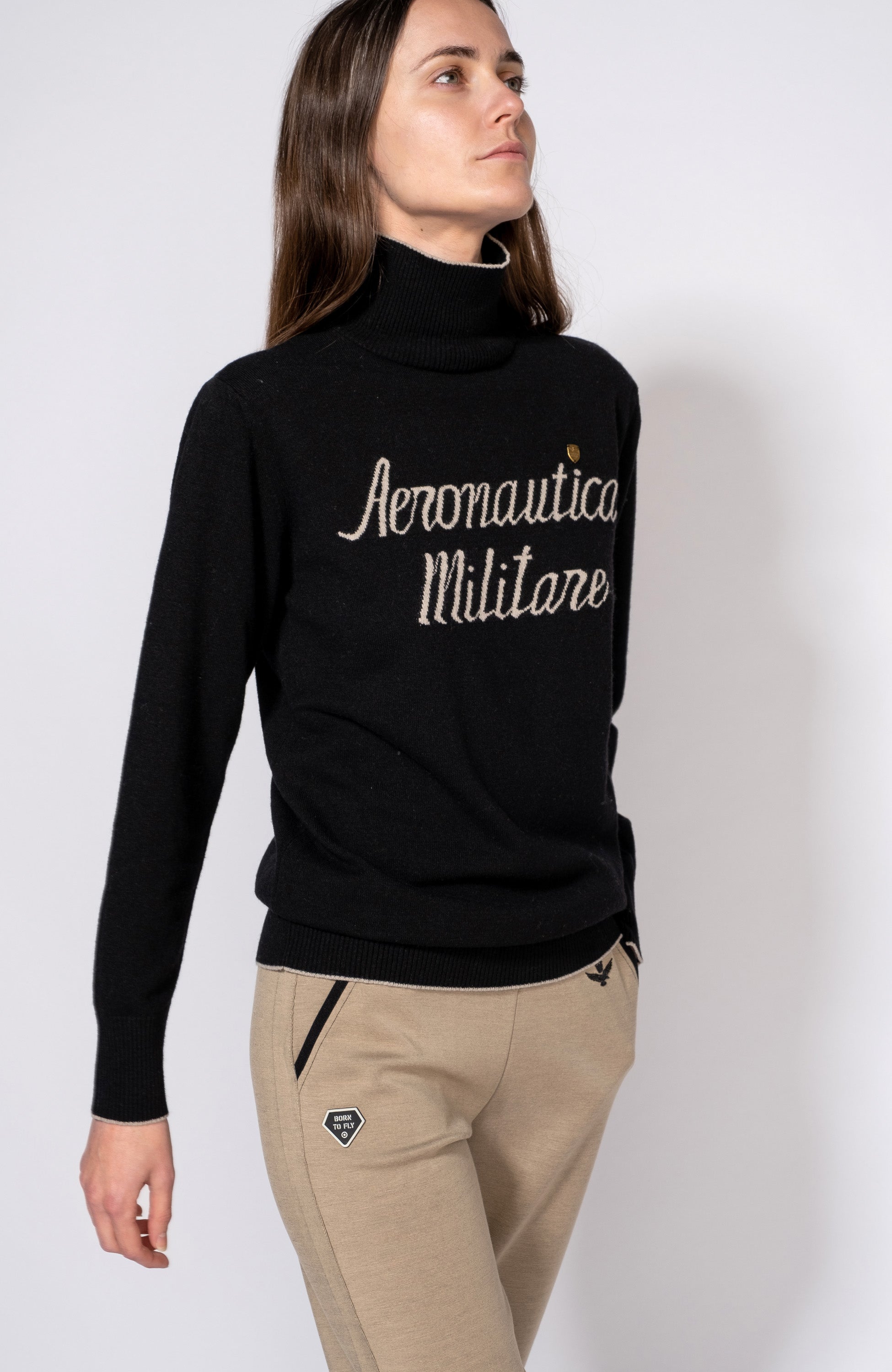 Aeronautica militare Black Sweter z wysokim kołnierzem image 3