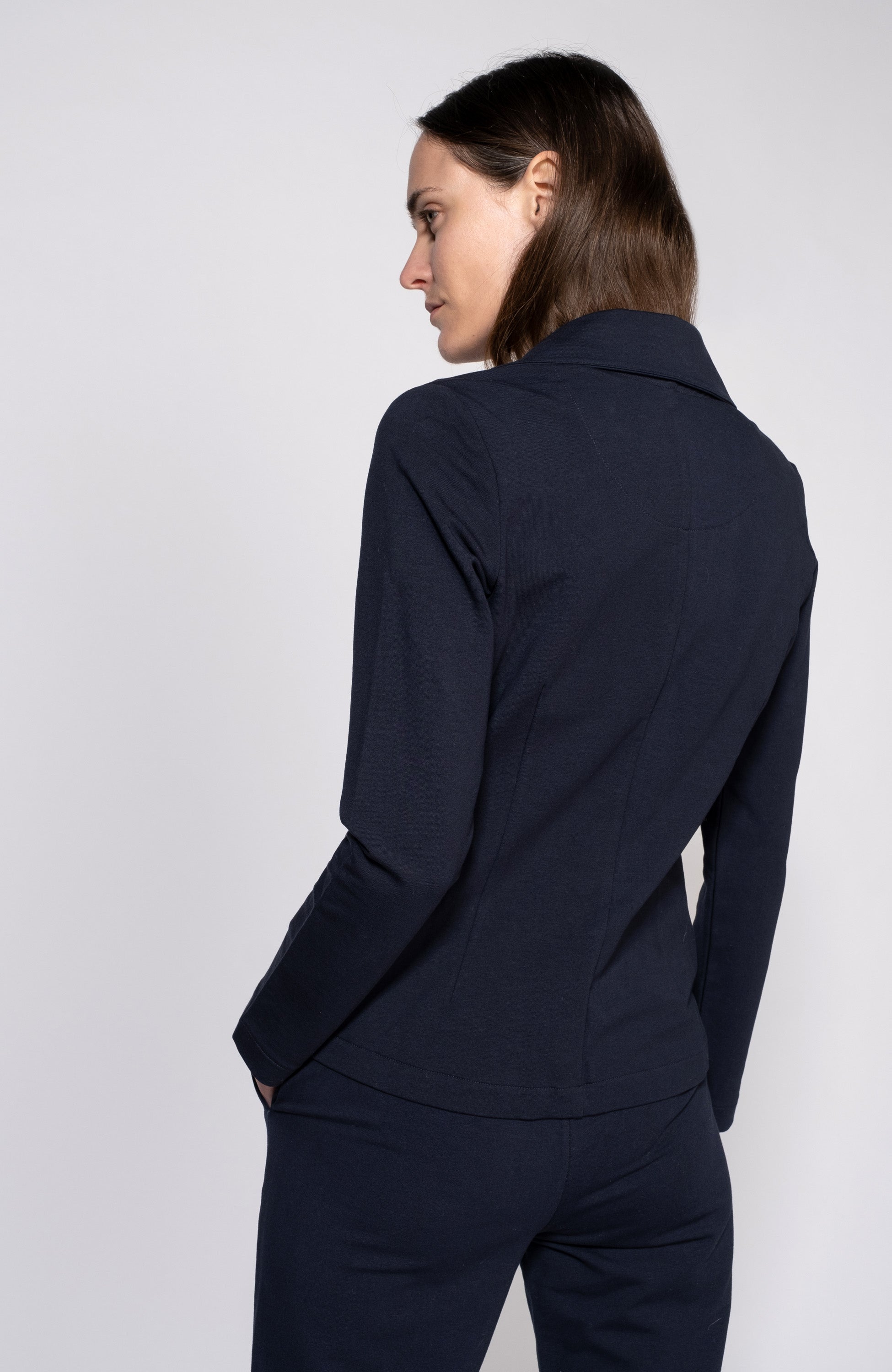 Aeronautica militare Navy Patch-pocket jersey blazer image 2