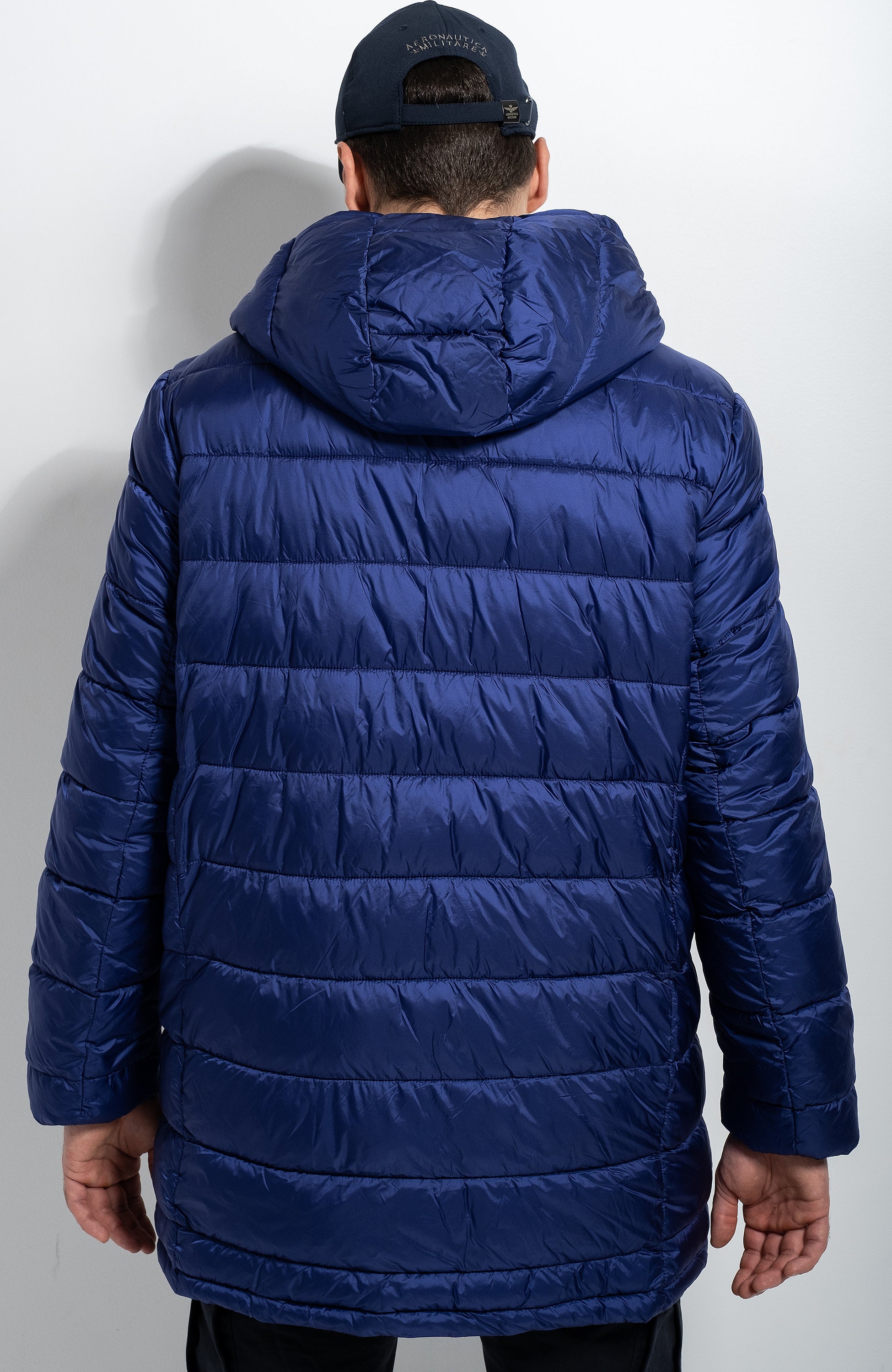Aeronautica militare Blue Reversible padded parka image 3