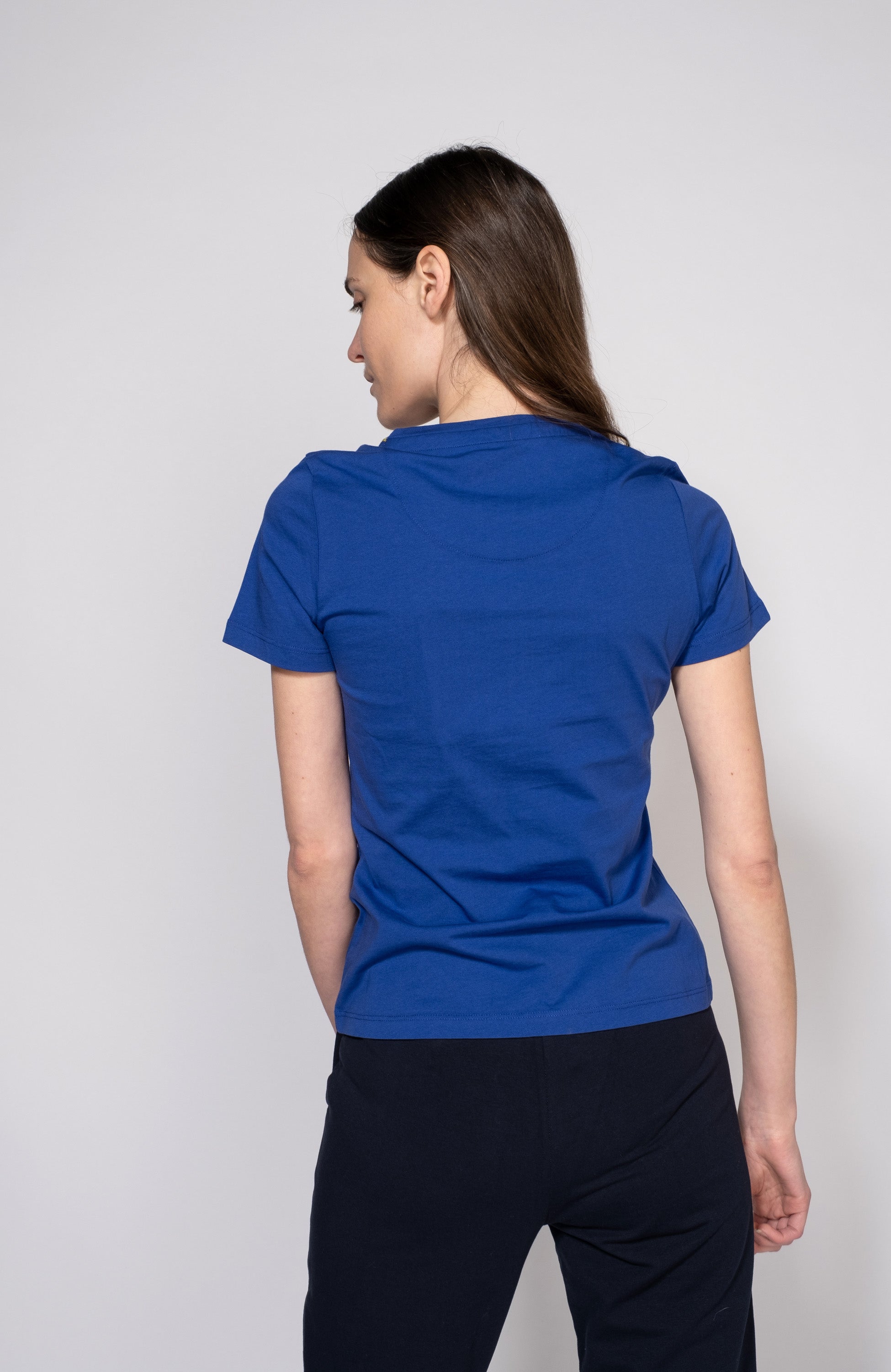 Aeronautica militare Blue Embroidered crewneck t-shirt image 3