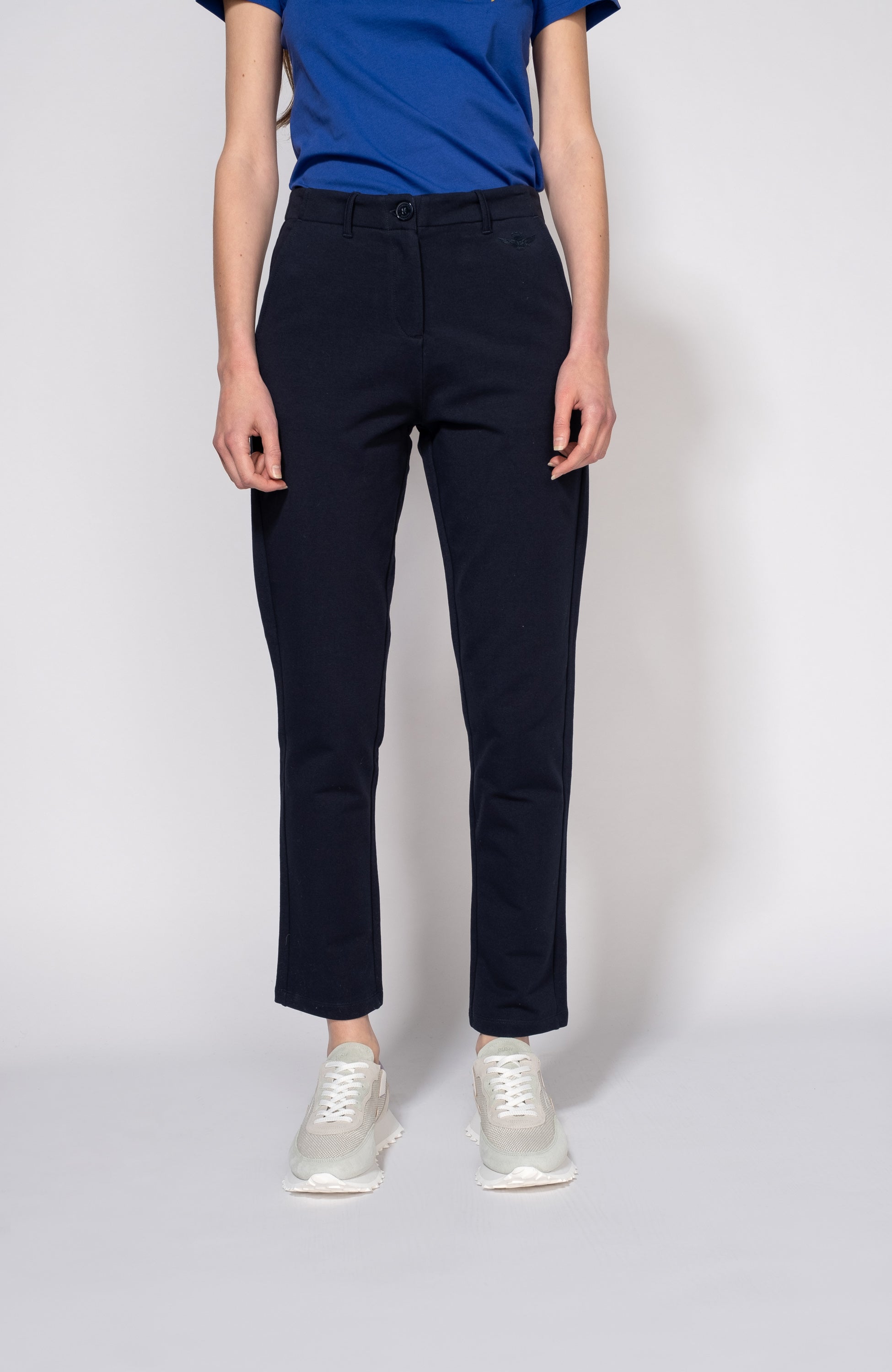 Aeronautica militare Navy Cropped jersey trousers image 2